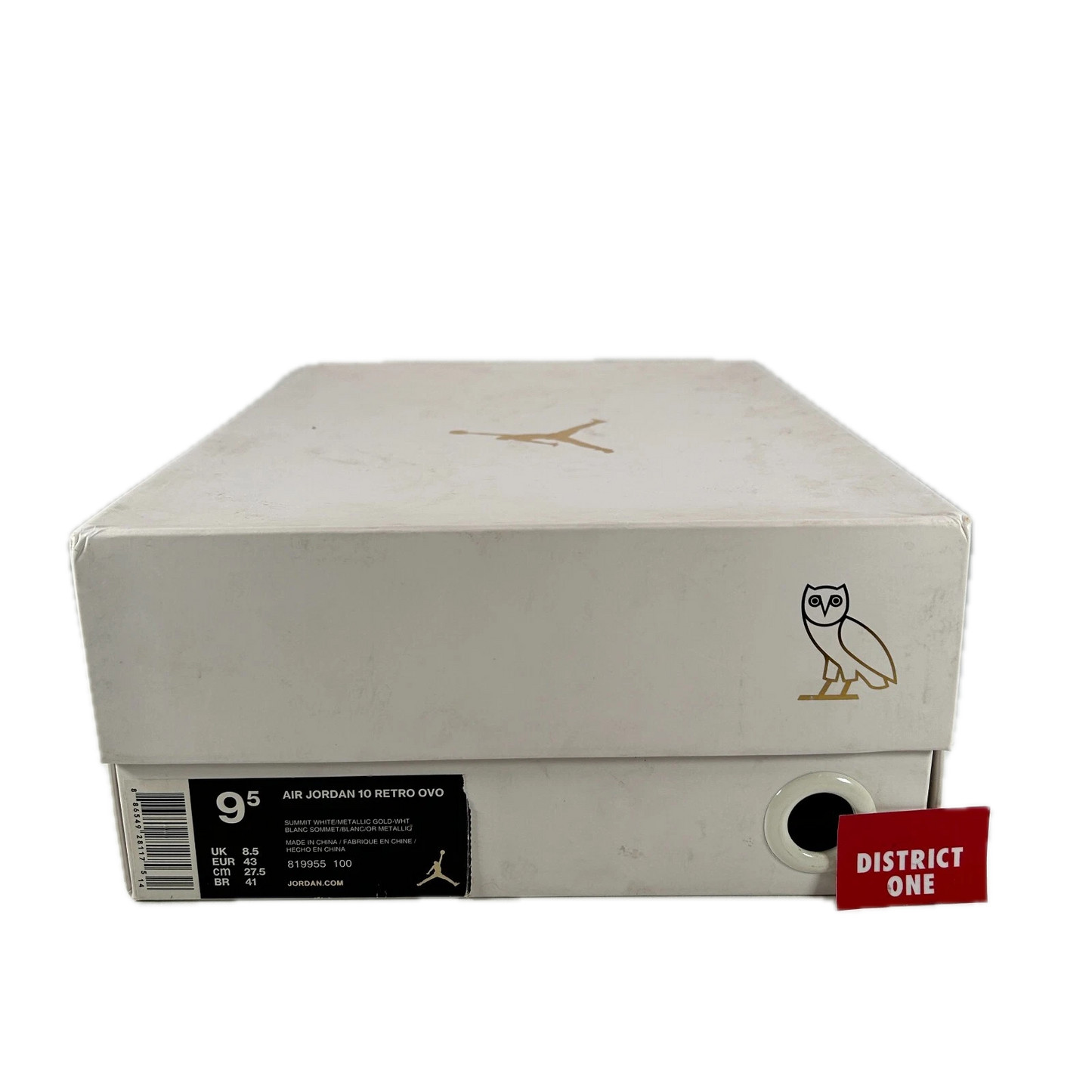 819955 100 Jordan 10 Retro Drake OVO White [USED] - 9.5 M (Used)