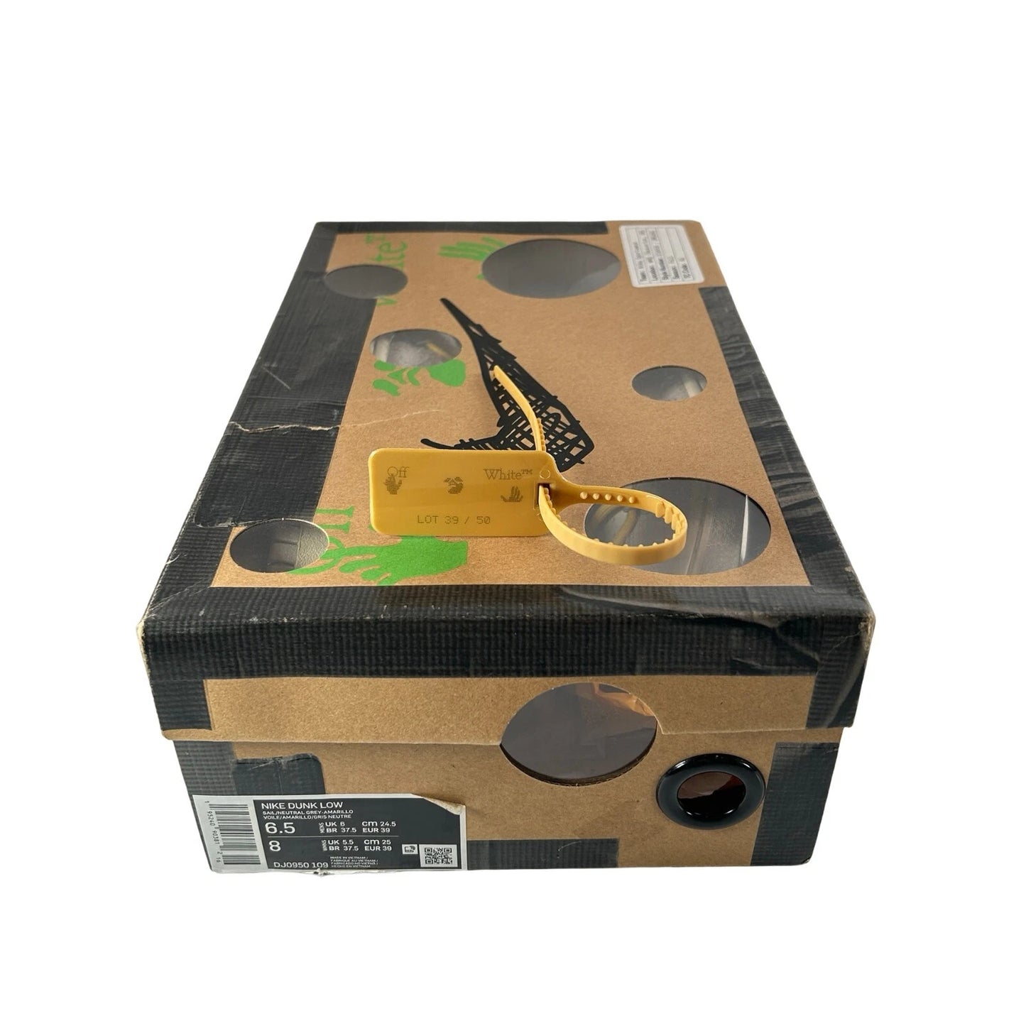 DJ0950 109 Nike Dunk Low Off-White Lot 39 [USED] - 6.5 M (Used)