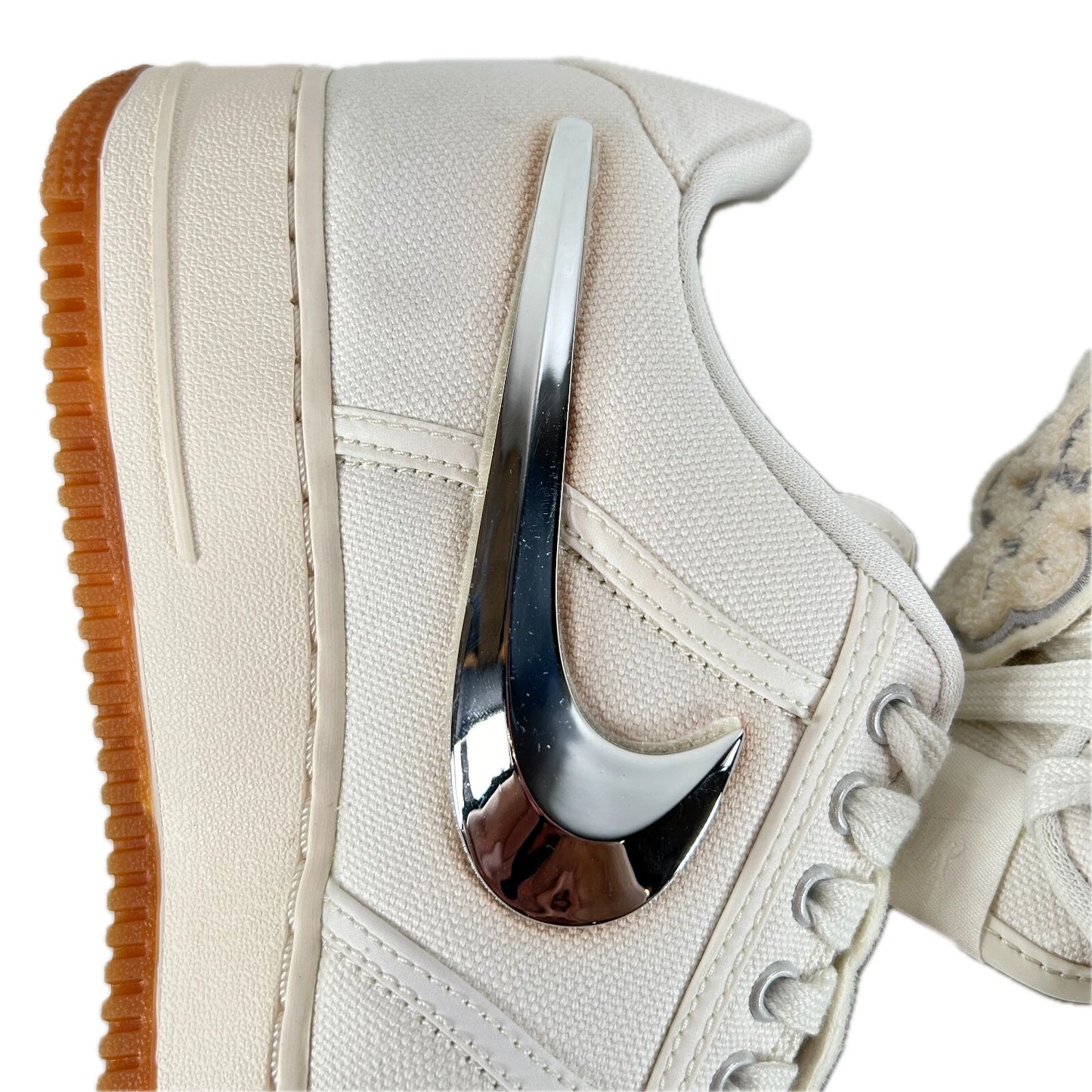 AQ4211 101 Nike Air Force 1 Low Travis Scott Sail - 9 M (Discoloration Around Swooshes)