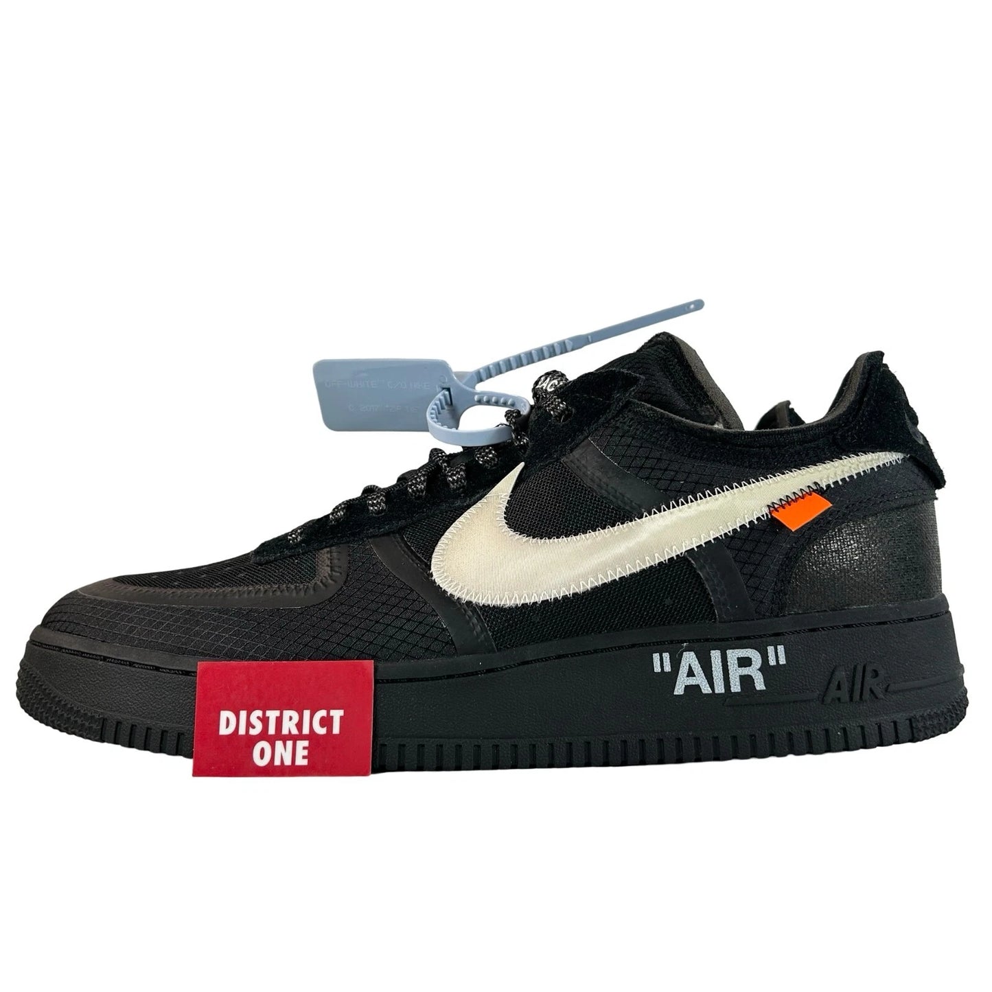 AO4606 001 Nike Air Force 1 Low Off-White Black White - 11.5 M (Swooshes Slightly Yellowing)