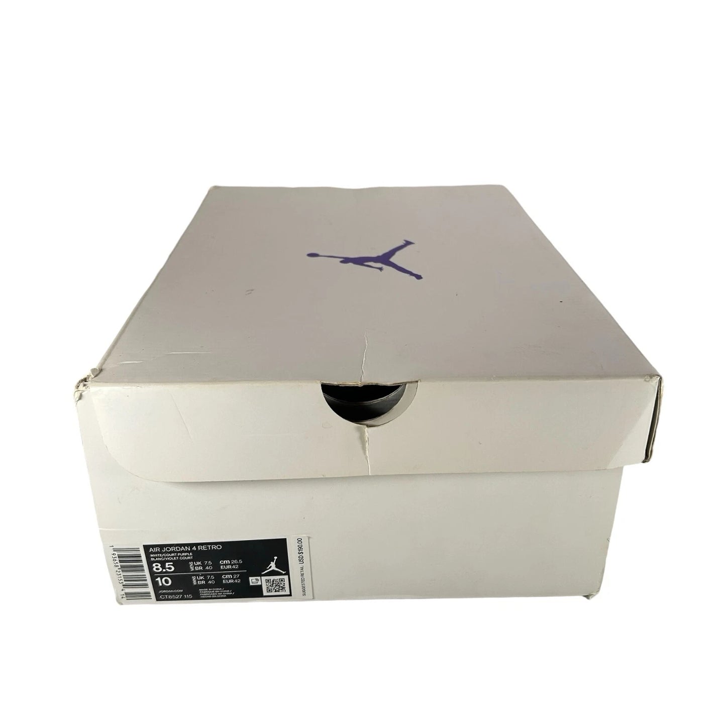 CT8527 115 Jordan 4 Retro Metallic Purple [USED] - 8.5 M (Used)