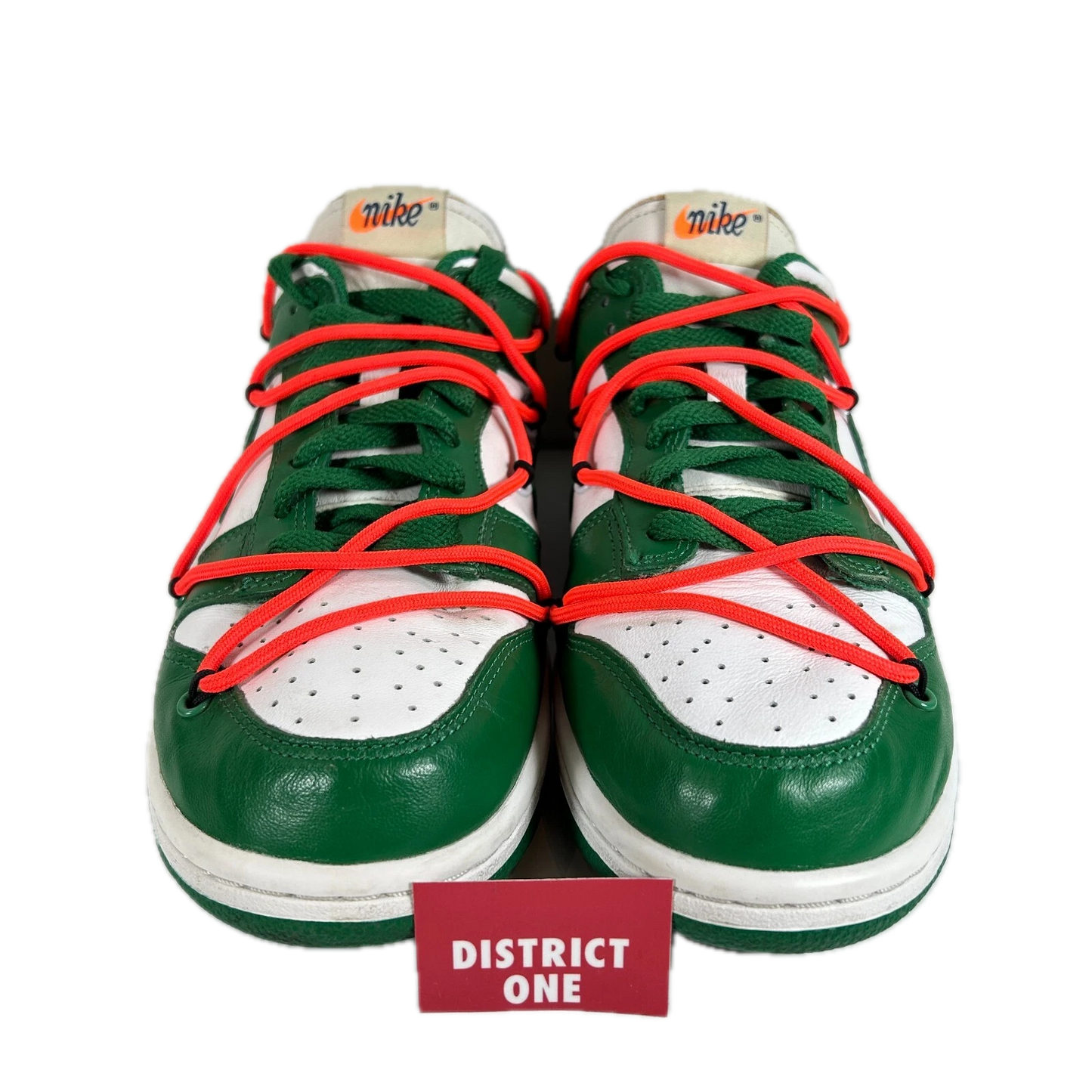 CT0856 100 Nike Dunk Low Off-White Green [USED] - 7 M (Used)