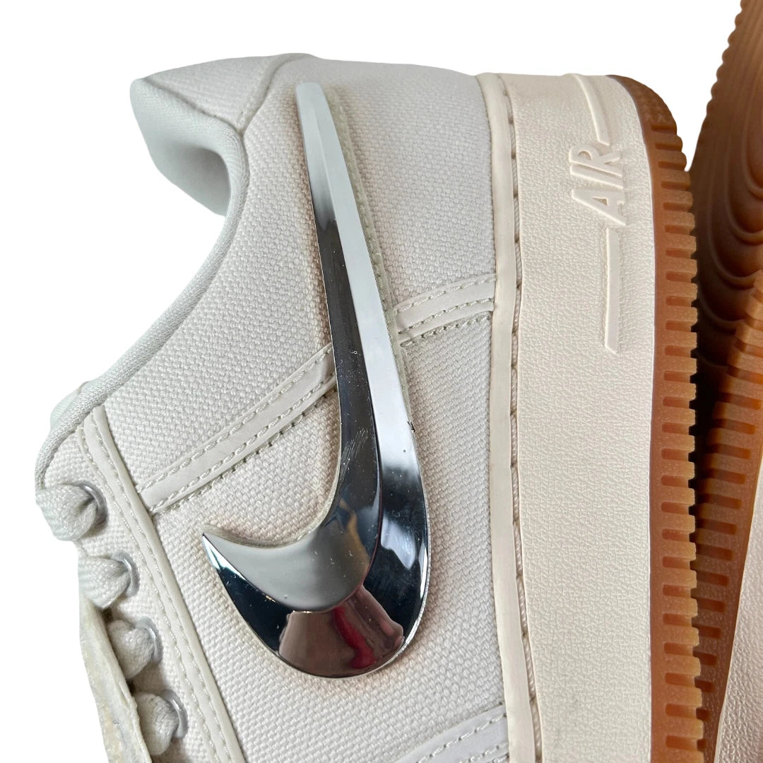 AQ4211 101 Nike Air Force 1 Low Travis Scott Sail - 9 M (Discoloration Around Swooshes)
