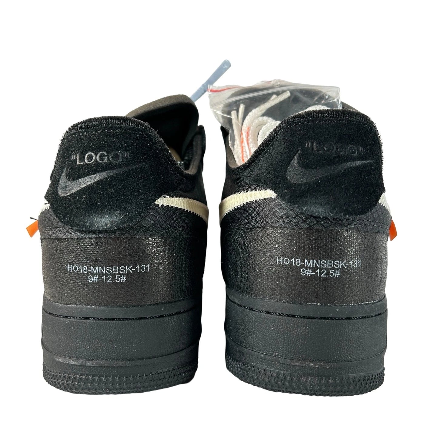 AO4606 001 Nike Air Force 1 Low Off-White Black White - 11.5 M (Swooshes Slightly Yellowing)