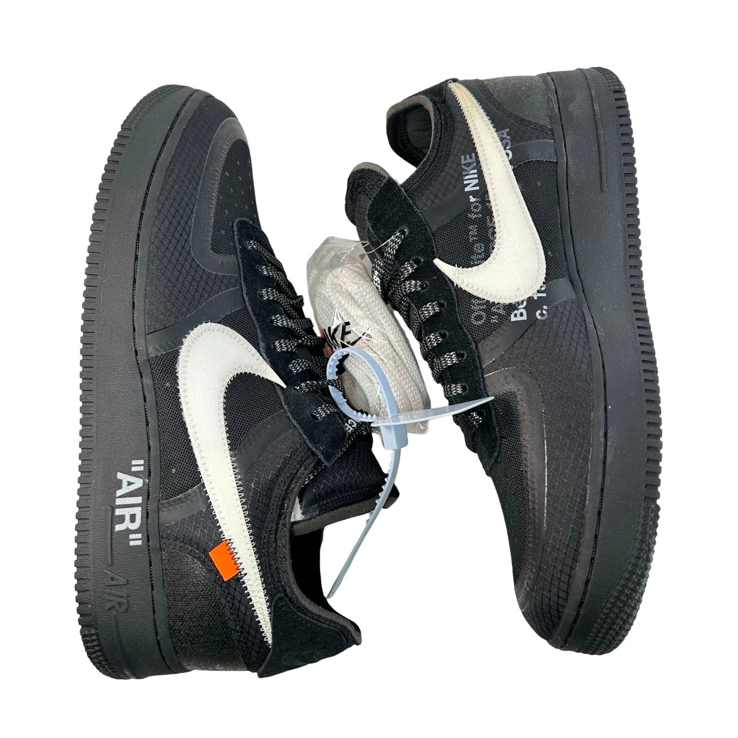 AO4606 001 Nike Air Force 1 Low Off-White Black White - 11.5 M (Swooshes Slightly Yellowing)