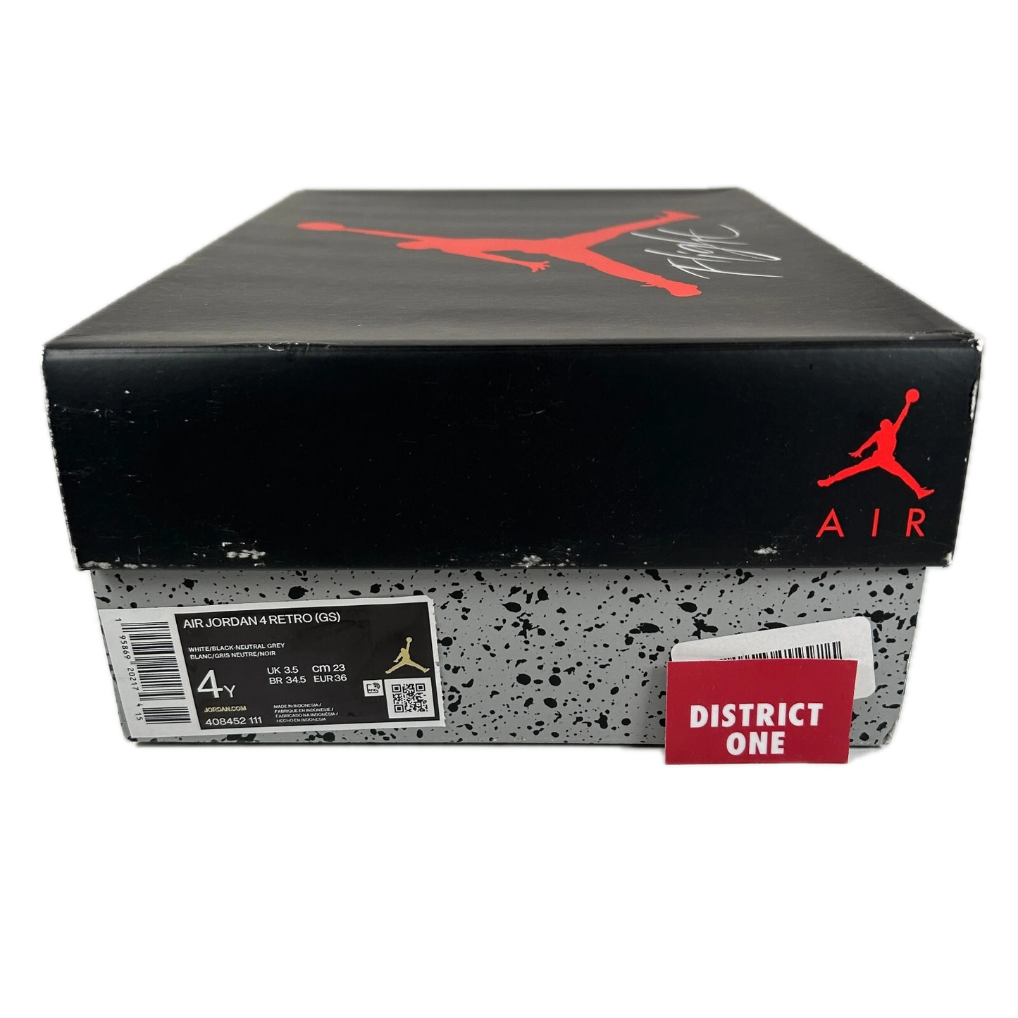 408452 111 Jordan 4 Retro Military Black (GS) [USED] - 4 Y (Used)