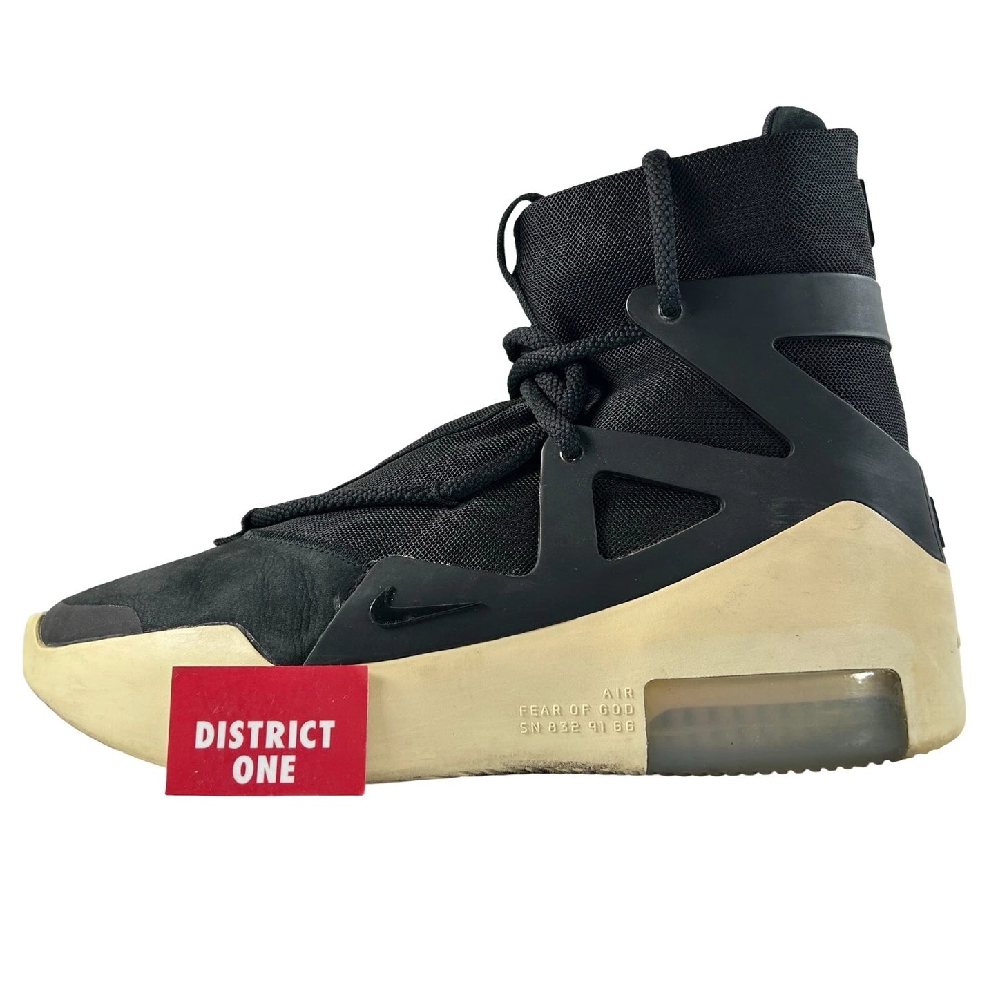 AR4237 001 Nike Air Fear Of God 1 Black [USED] - 7 M (Used)