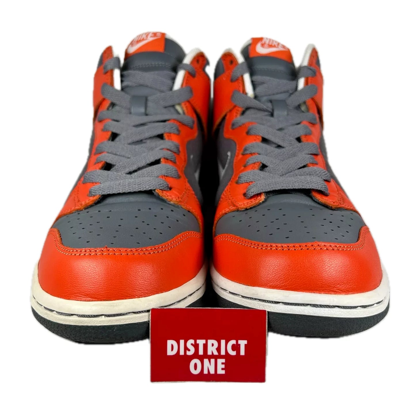 309432 812 Nike Dunk High College Orange Flint Grey White [USED] - 8.5 M (Used)