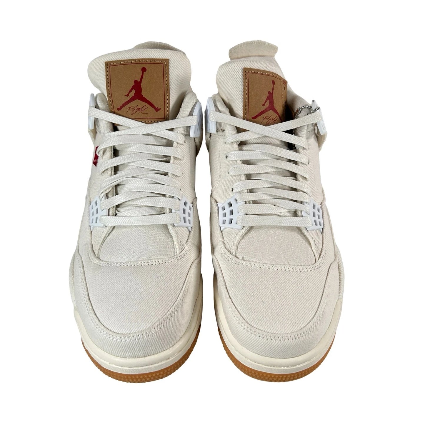 AO2571 100 Jordan 4 Retro Levi's White (Blank Tag) - 9 M (Marks on Midsole) (Replace Box)