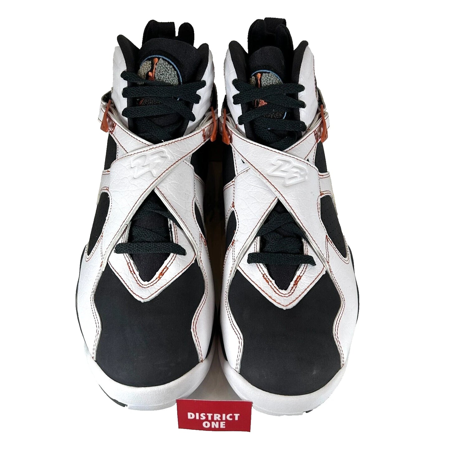 317258 104 Air Jordan 8 Retro LS Black Toe 2007 [CONDITIONAL] - 11.5 M (Yellowing) (Crack on Side Panel)