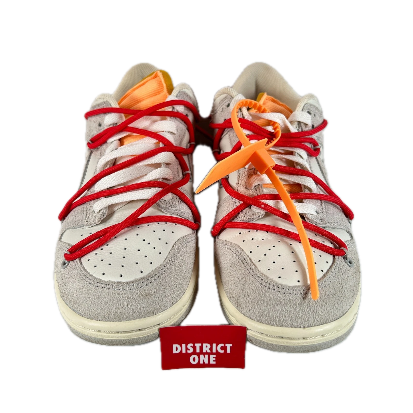 DJ0950 103 Nike Dunk Low Off-White Lot 40 [USED] - 8 M (Used)