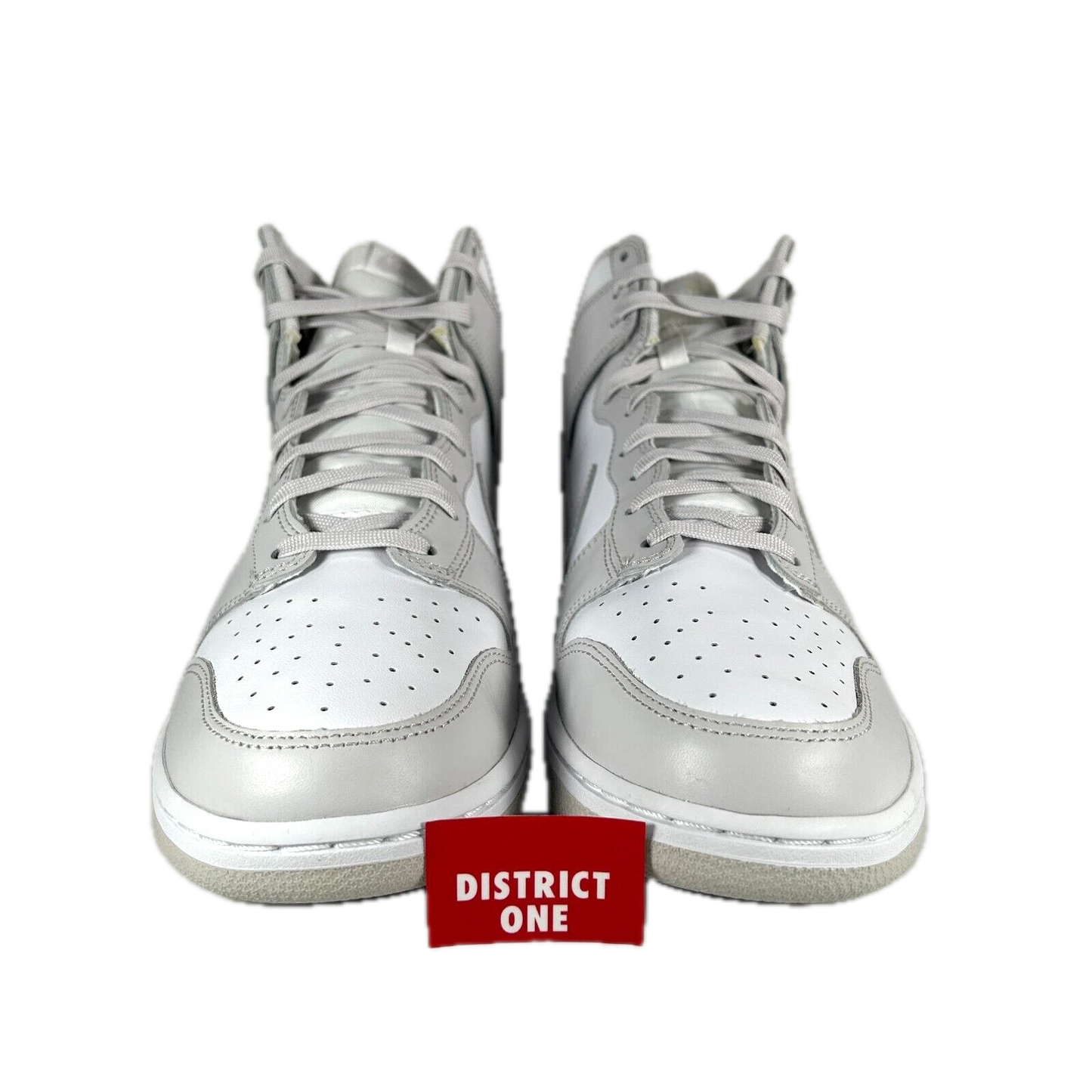 DD1399 100 Nike Dunk High Retro White Vast Grey (2021) [CONDITIONAL] - 12 M (Mark on Tongue) (Damaged Box)