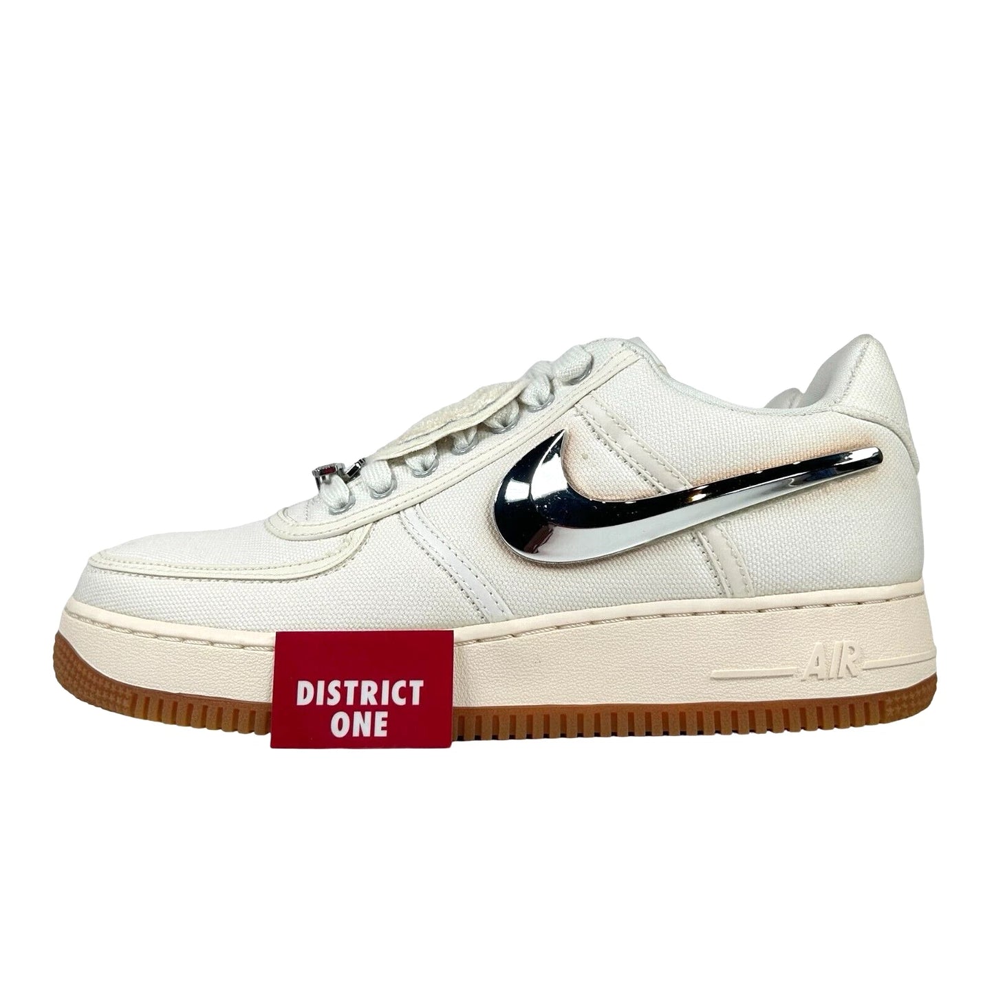 AQ4211 101 Nike Air Force 1 Low Travis Scott Sail - 8 M (Discoloration Around Swooshes)