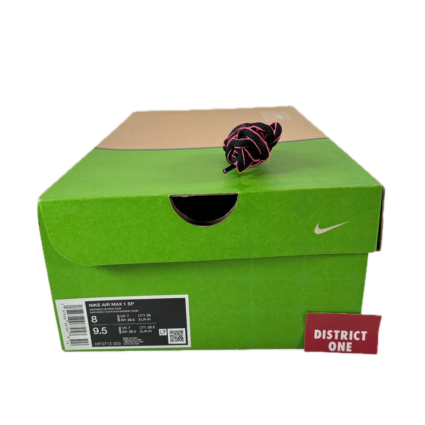 HF3713 003 Nike Air Max 1 SP HUF Pink Pow [USED] - 8 M (Used)