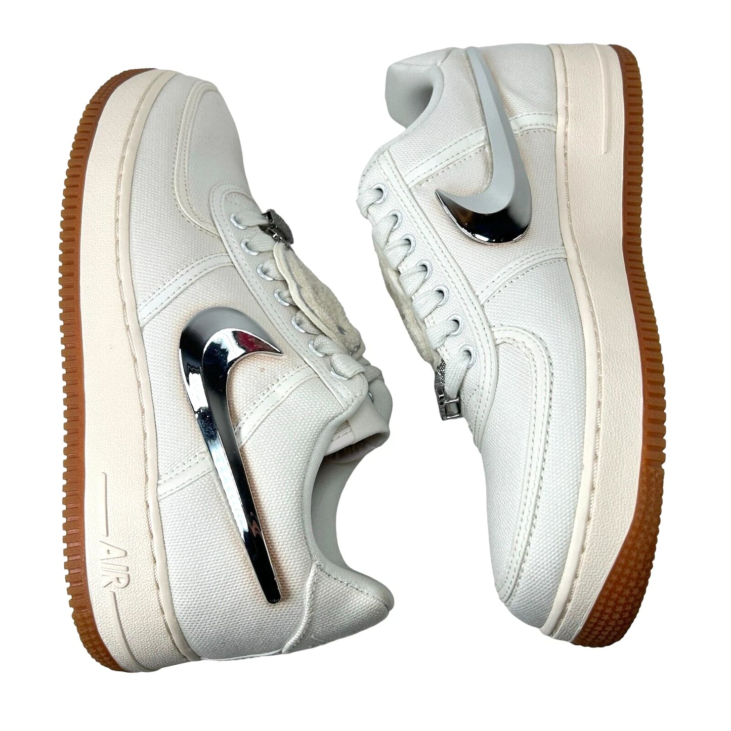 AQ4211 101 Nike Air Force 1 Low Travis Scott Sail - 8 M (Discoloration Around Swooshes)