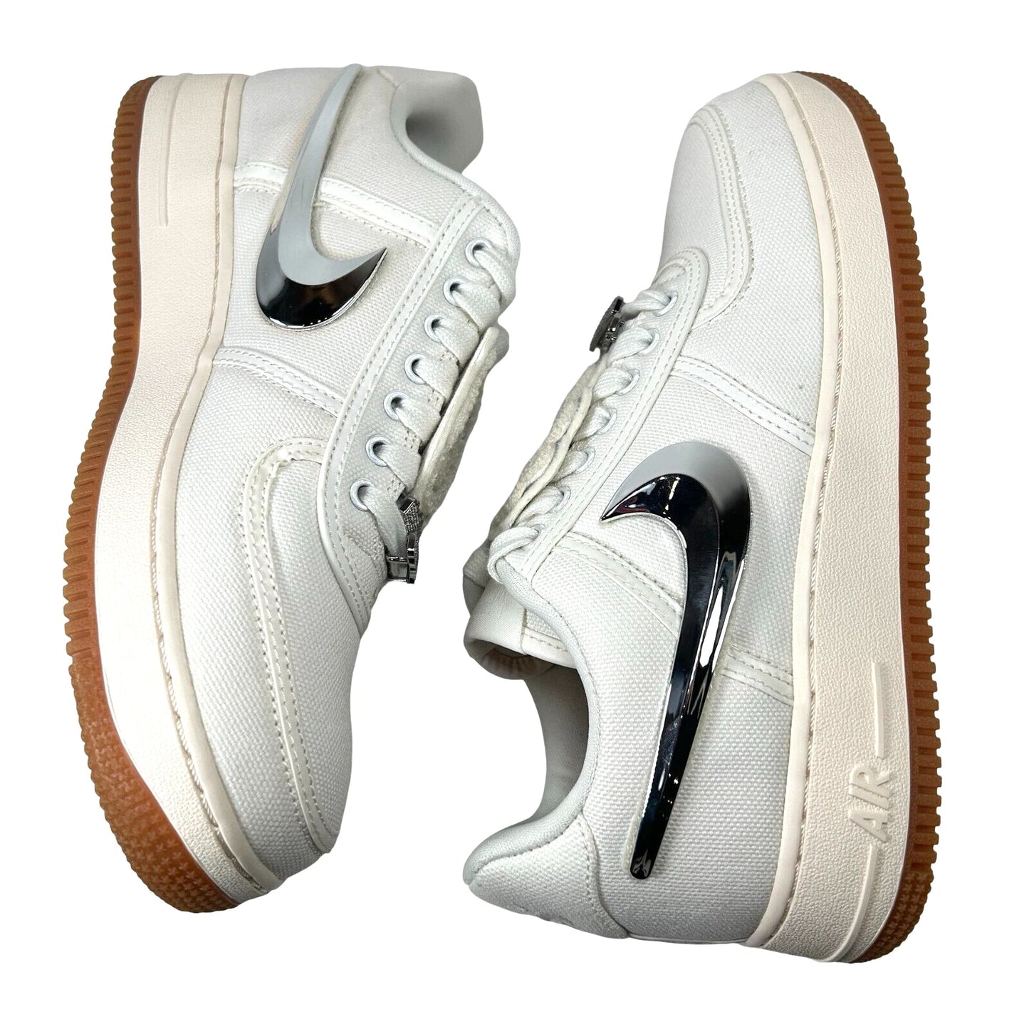AQ4211 101 Nike Air Force 1 Low Travis Scott Sail - 8 M (Discoloration Around Swooshes)