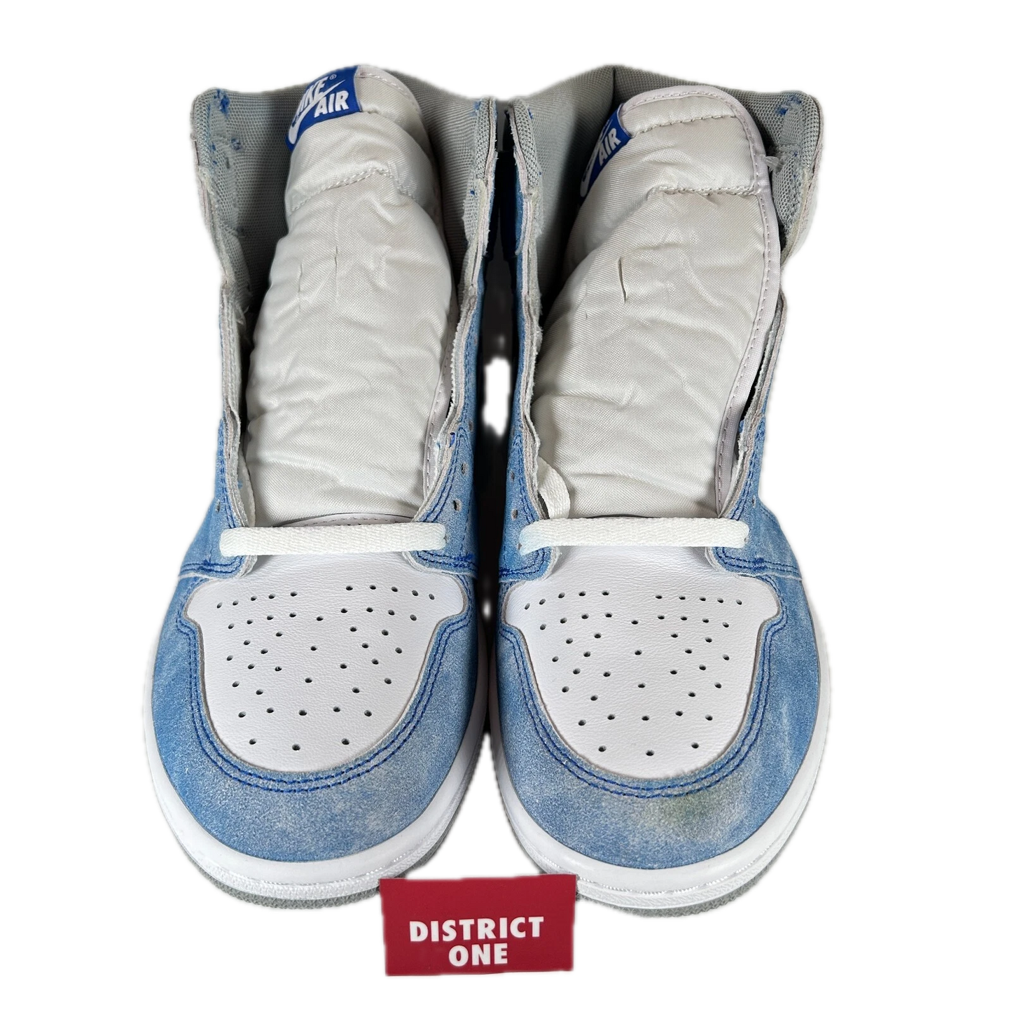 555088 402 Jordan 1 Retro High Hyper Royal Smoke Grey - 10 M (Mark on Left Toebox)