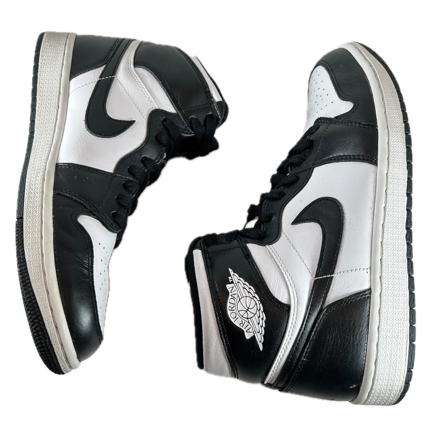 555088 010 Jordan 1 Retro Black White (2014) [USED] - 9.5 M (Used)