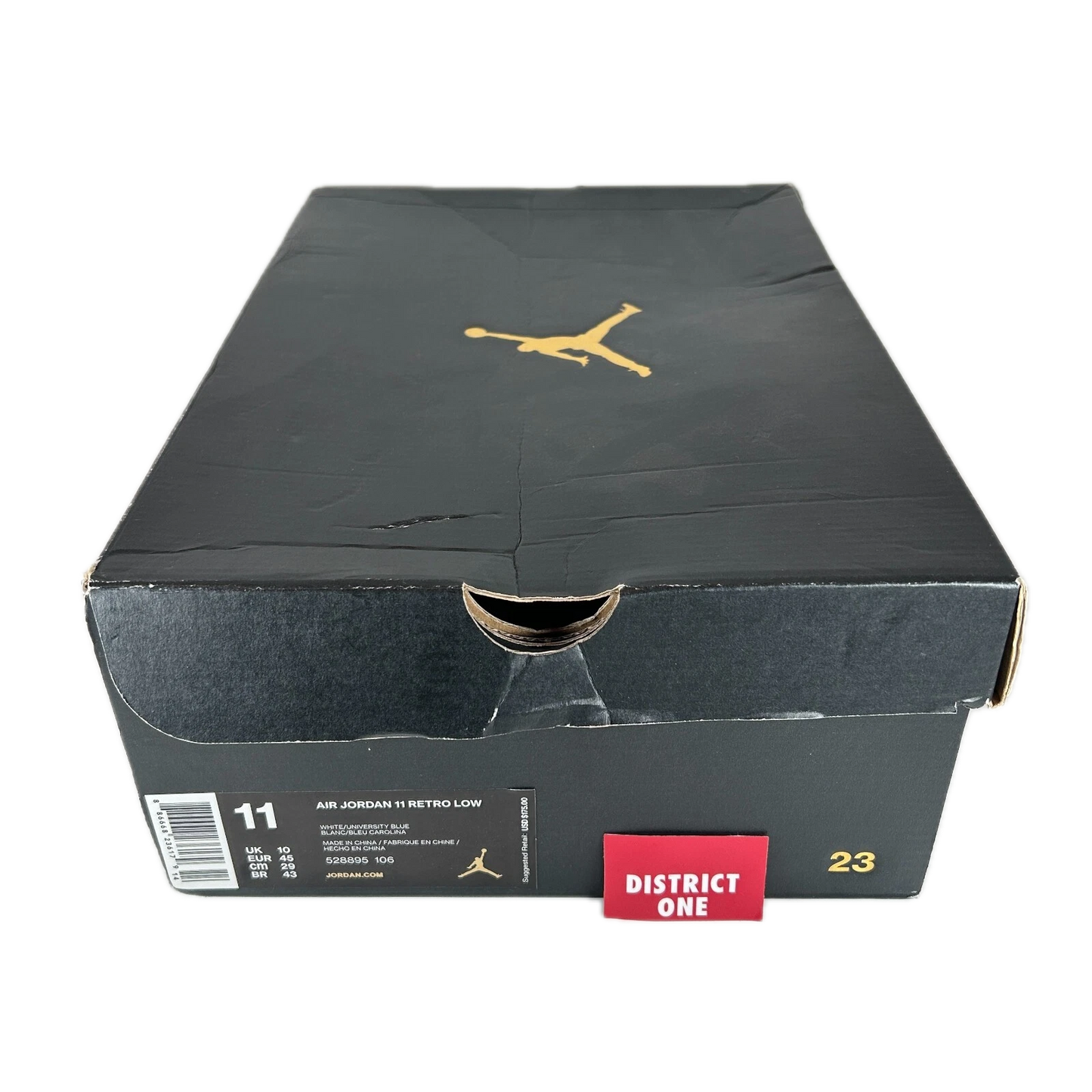 528895 106 Jordan 11 Retro Low University Blue (2017) - 11 M (Yellowing)