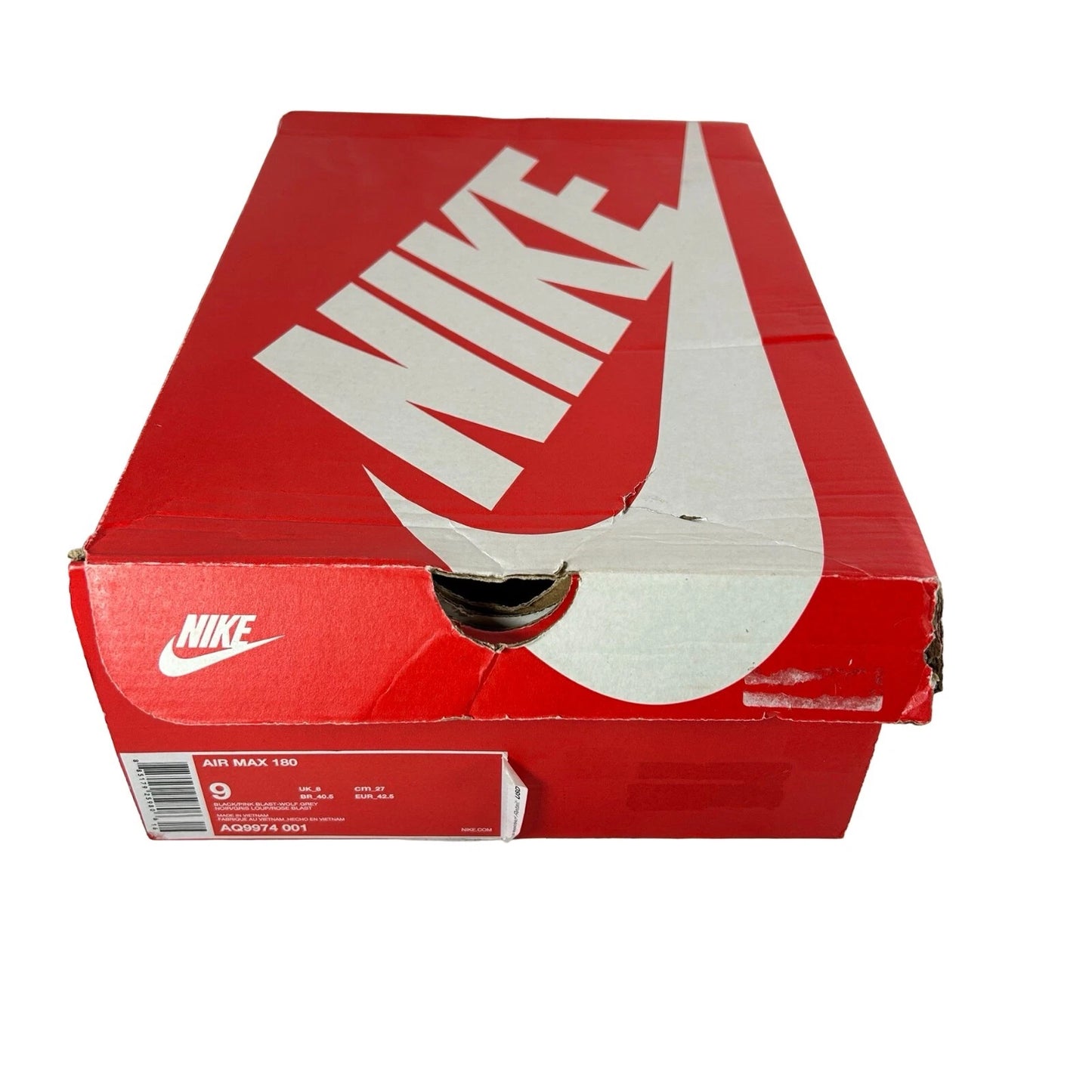 AQ9974 001 Nike Air Max 180 Black Pink Blast [USED] - 9 M (Used)