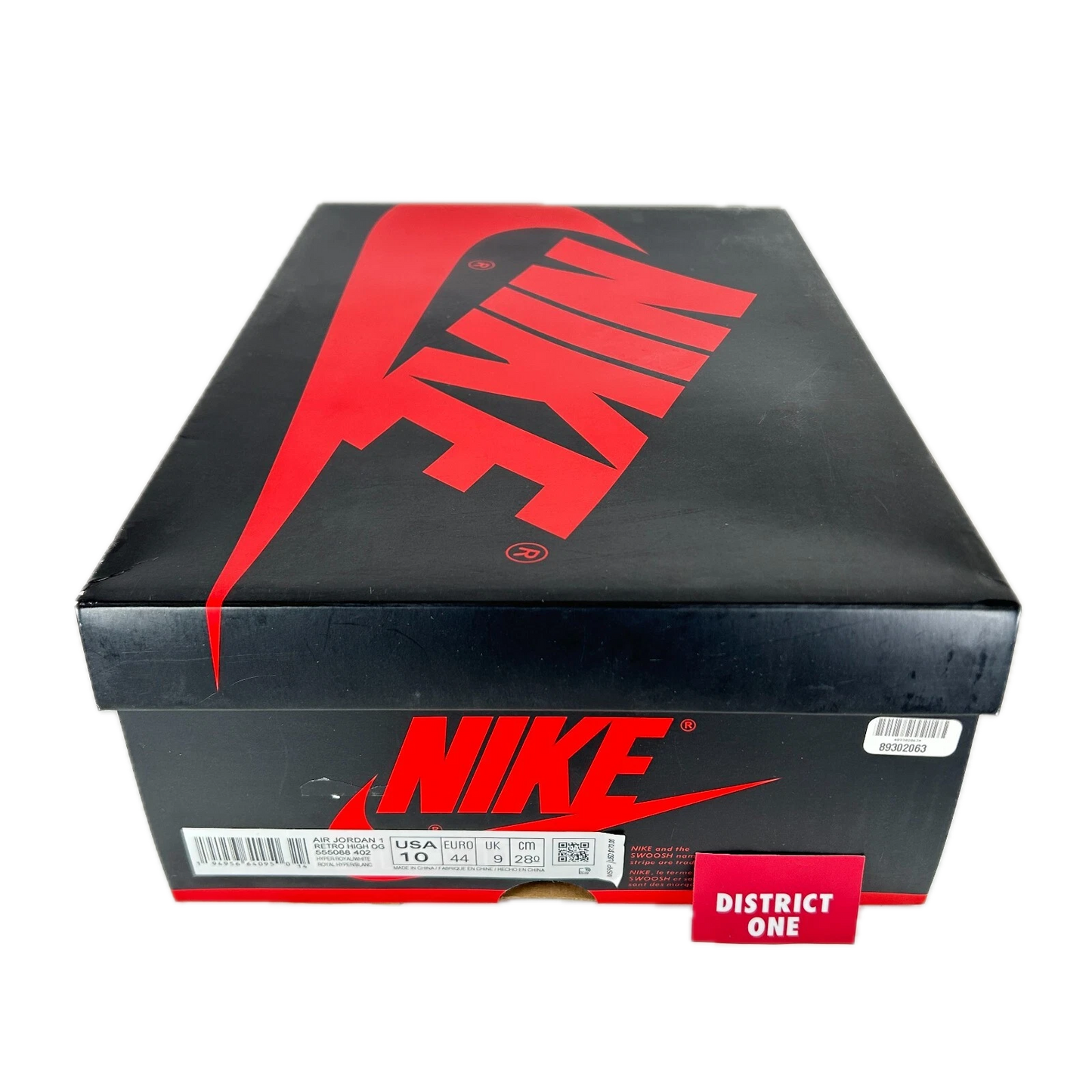 555088 402 Jordan 1 Retro High Hyper Royal Smoke Grey - 10 M (Mark on Left Toebox)