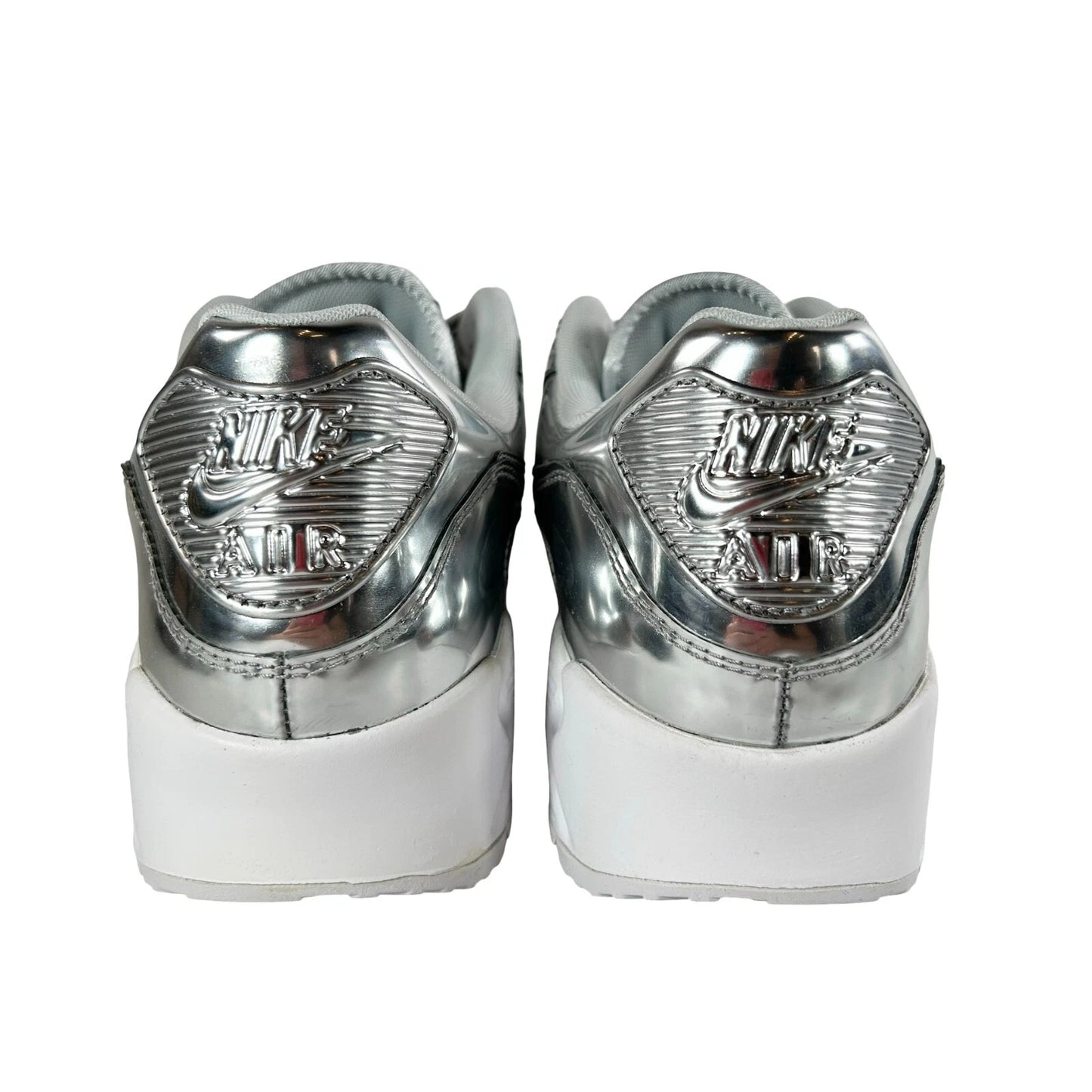 CQ6639 001 Wmns Nike Air Max 90 Metallic Pack Chrome Silver [CONDITIONAL] - 10.5 W (Midsoles Yellowing) (Scratch on Toebox)