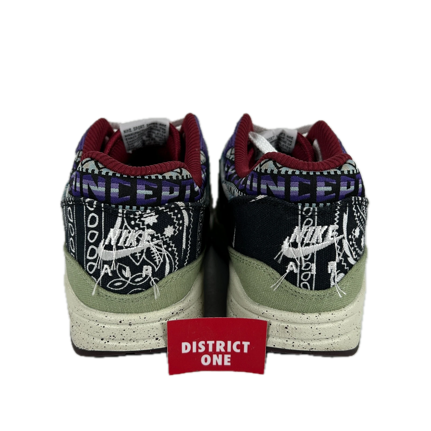 DN1803 300 Nike Air Max 1 Concepts Denim Olive Canvas [USED] - 7.5 M (Used)