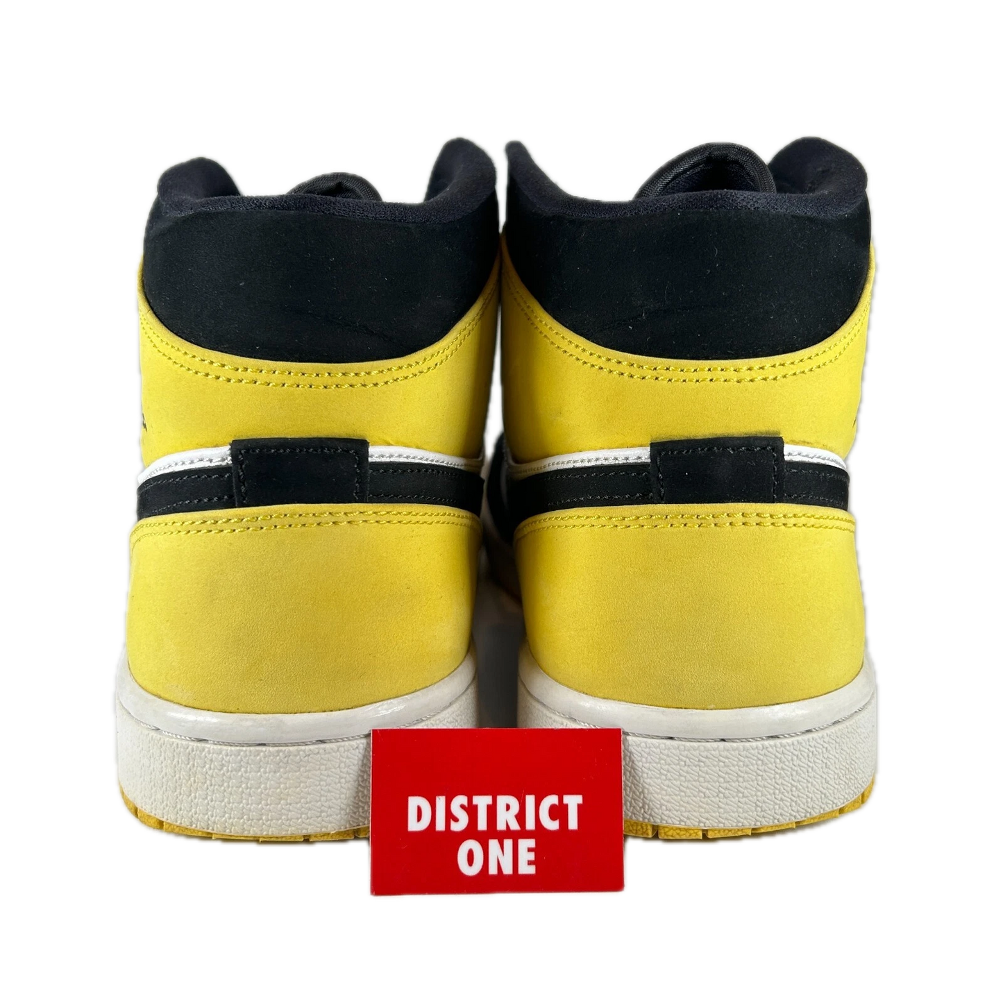 852542 071 Air Jordan 1 Mid Yellow Toe Black 2019 [USED] - 11 M (Used) (Replace Box)