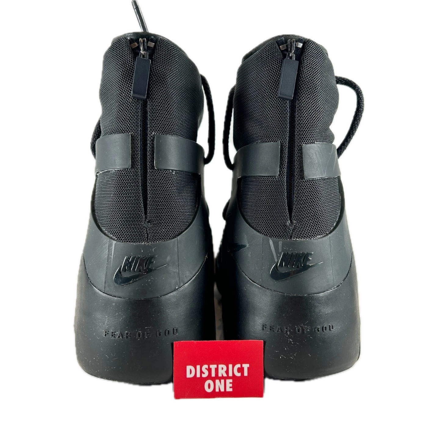 AR4237 005 Nike Air Fear of God 1 Triple Black [USED] - 9.5 M (Used)