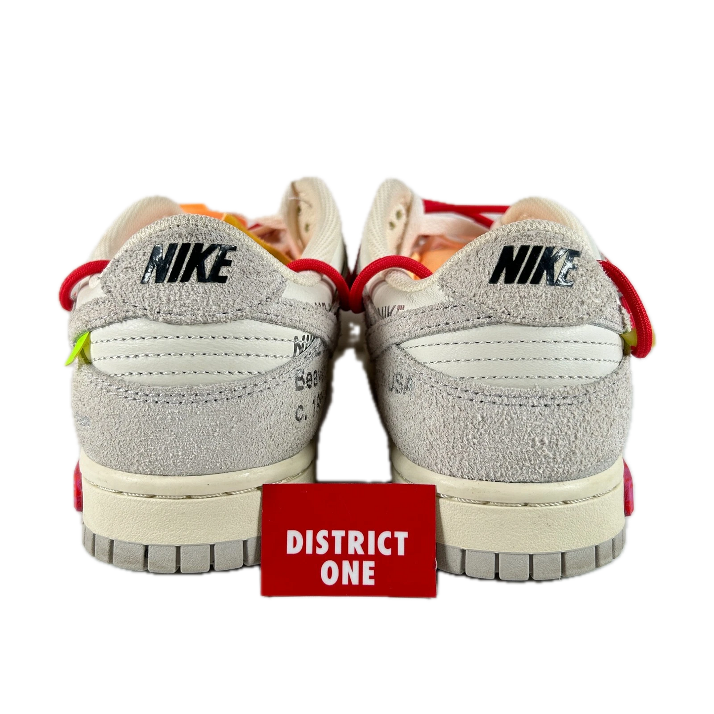 DJ0950 103 Nike Dunk Low Off-White Lot 40 [USED] - 8 M (Used)