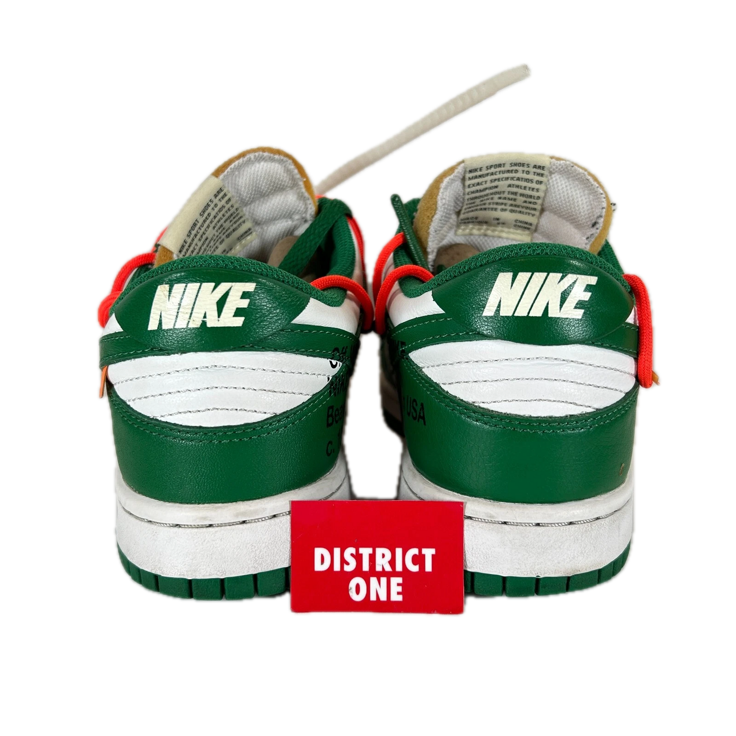CT0856 100 Nike Dunk Low Off-White Green [USED] - 7 M (Used2)