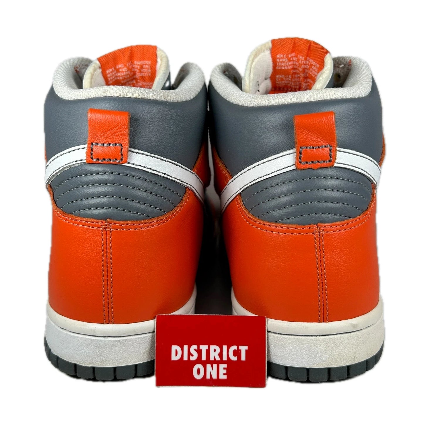 309432 812 Nike Dunk High College Orange Flint Grey White [USED] - 8.5 M (Used)