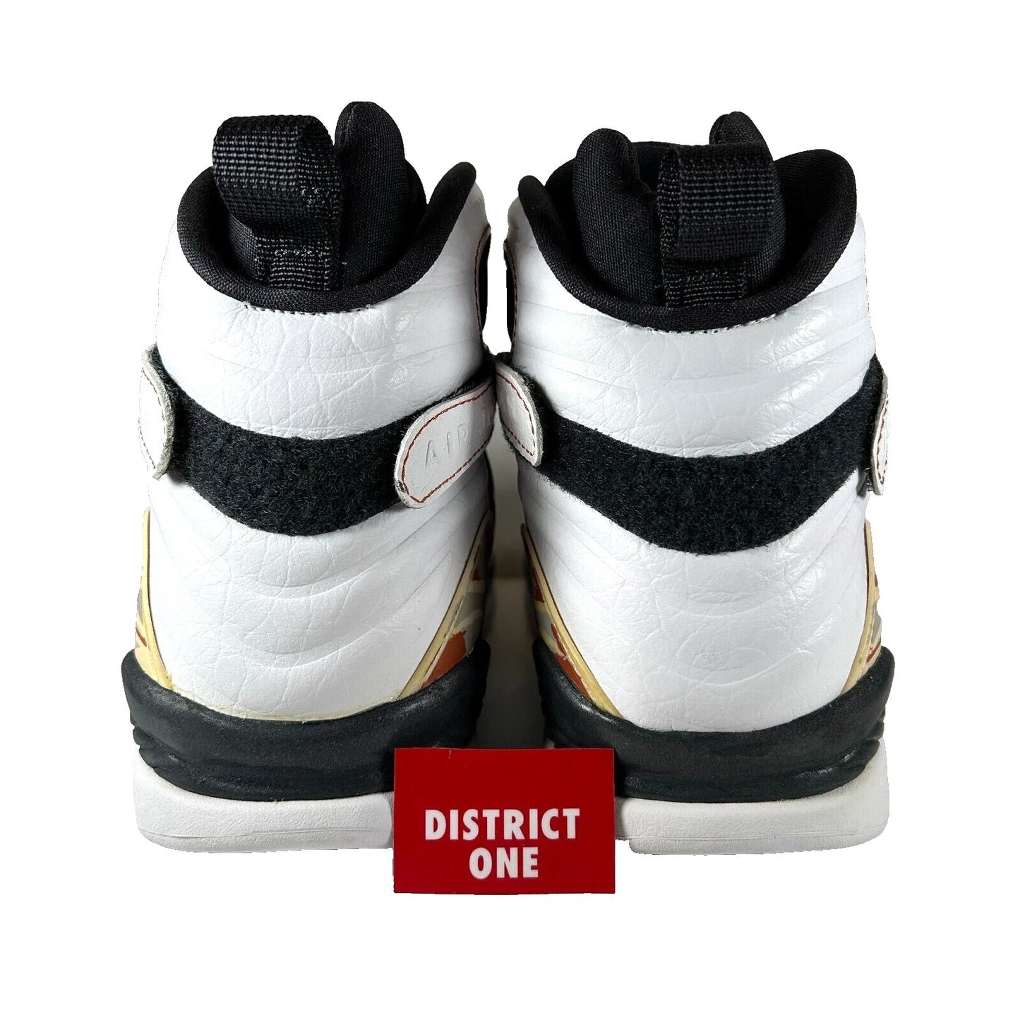 317258 104 Air Jordan 8 Retro LS Black Toe 2007 [CONDITIONAL] - 11.5 M (Yellowing) (Crack on Side Panel)