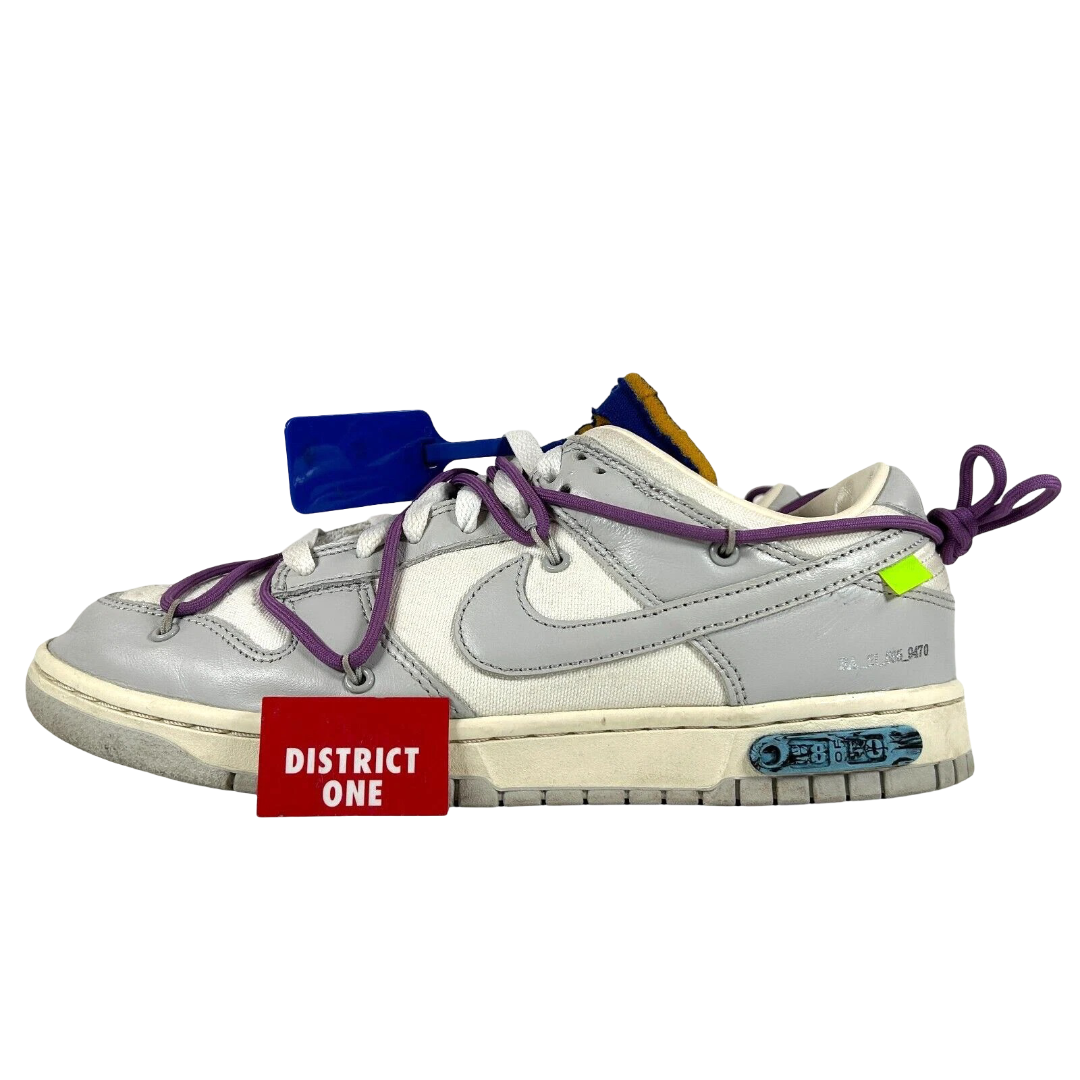 DM1602 107 Nike Dunk Low Off-White Lot 48 [USED] - 9.5 M (Used) (No Box)
