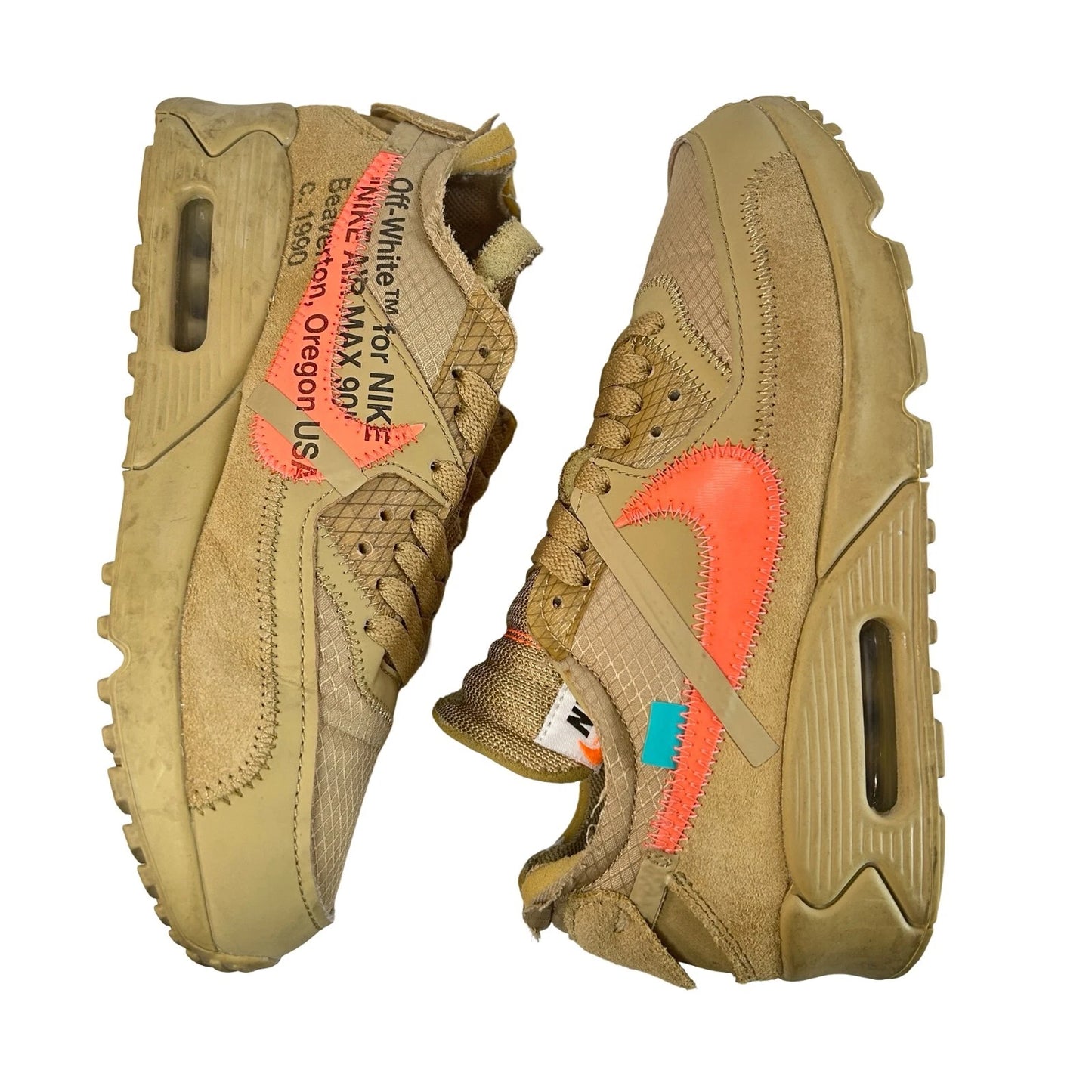 AA7293 200 Nike Air Max 90 Off-White Desert Ore [USED] - 6 M (Used)