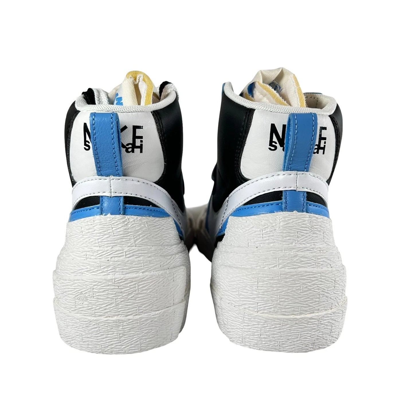 BV0072 001 Nike Blazer Mid sacai White Black Legend Blue - 8.5 M (Midsoles Yellowing)