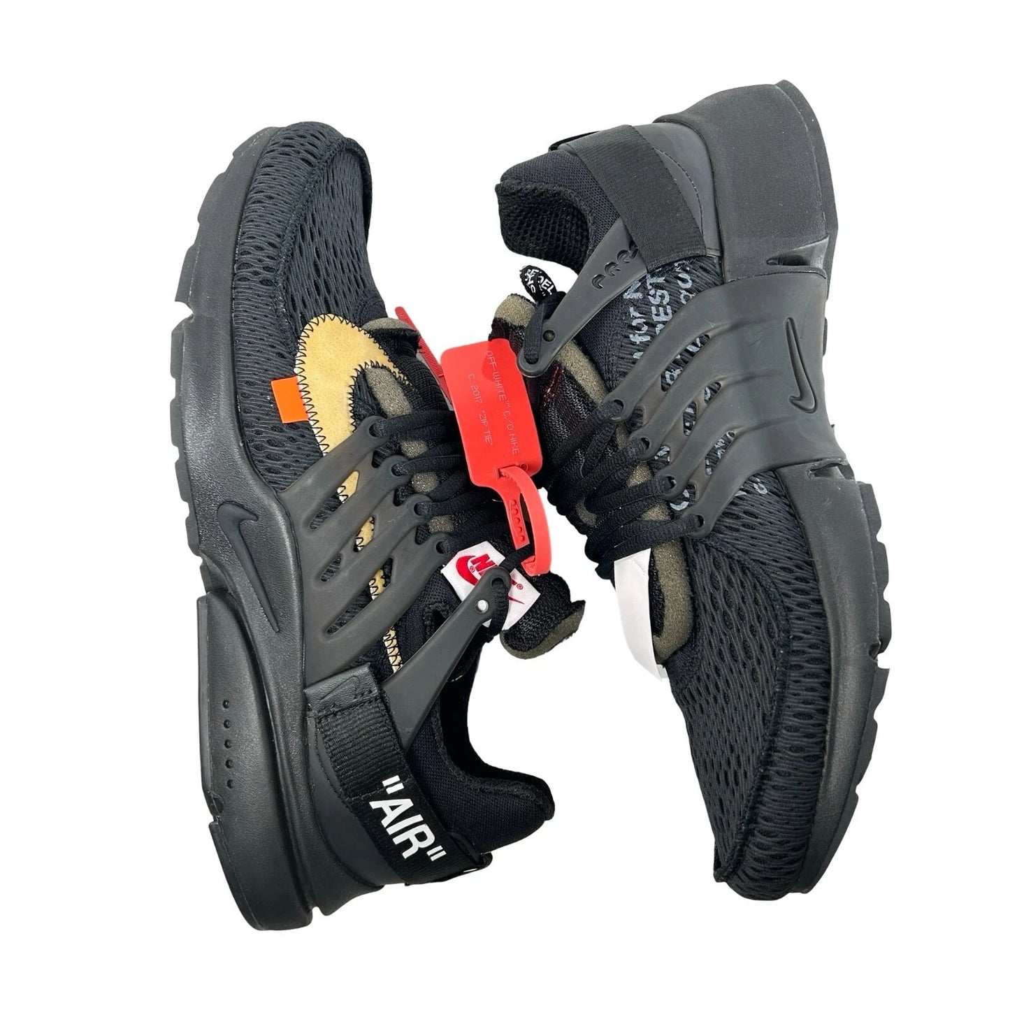 AA3830 002 Nike Air Presto Off-White Black - 13 M (Swooshes Yellowing)