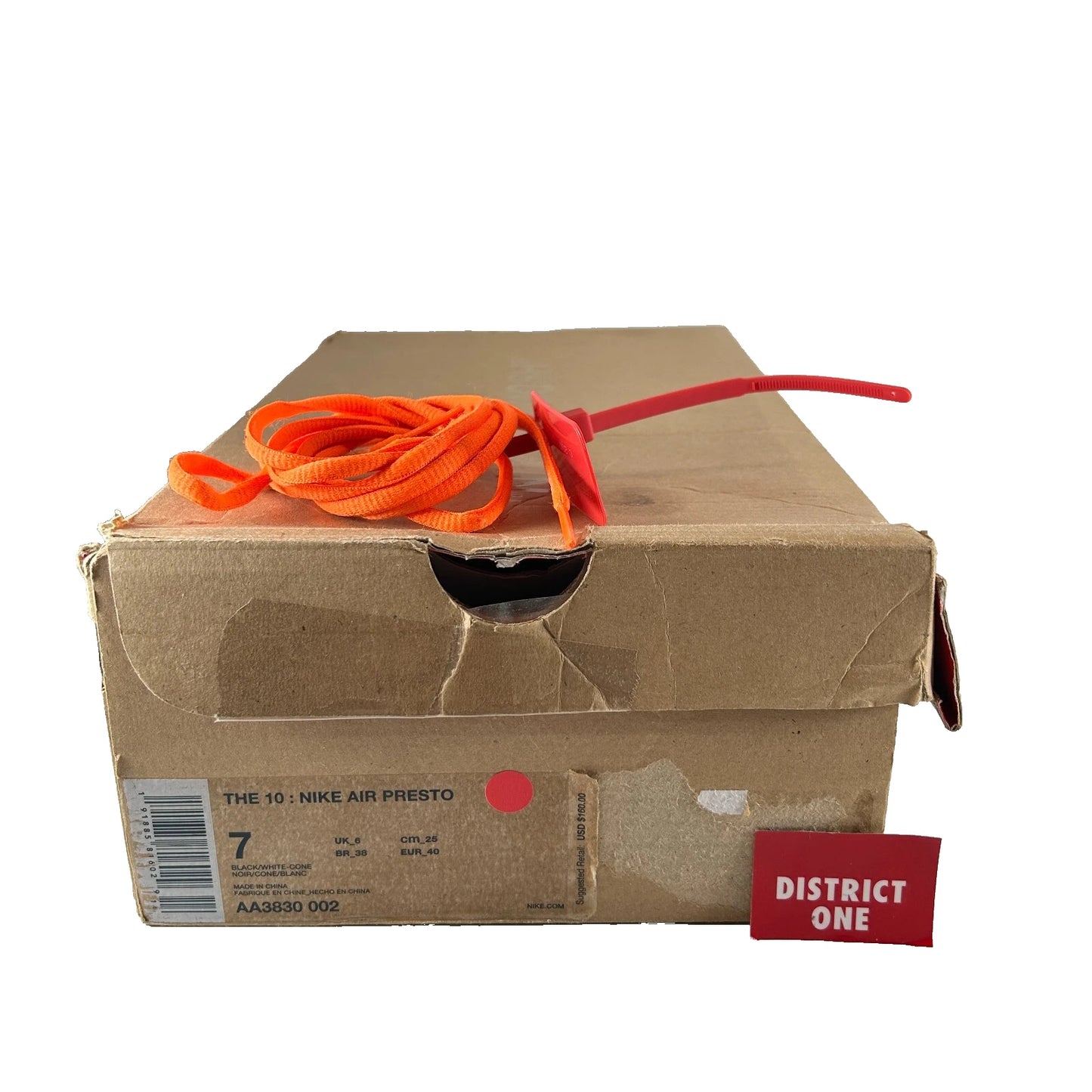 AA3830 002 Nike Air Presto Off-White Black [USED] - 7 M (Used2)