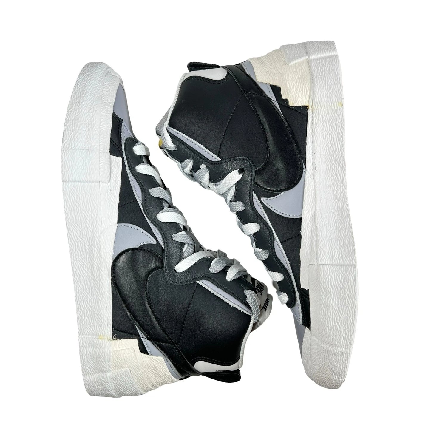BV0072 002 Nike Blazer Mid sacai Black Grey - 8.5 M (Midsoles Yellowing)