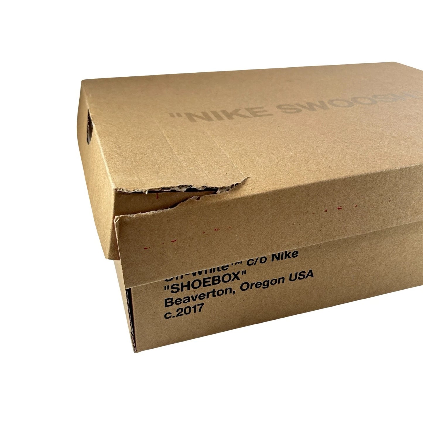 AA7293 001 Air Max 90 Off-White Black - 6 M (Swooshes Slightly Yellowing) (Damaged Box)