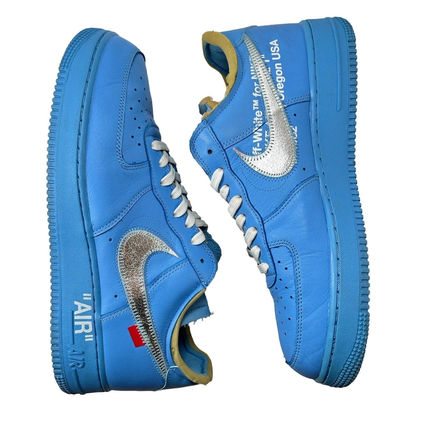 CI1173 400 Off White Nike Air Force 1 Low '07 MCA University Blue [USED] - 11 M (Used) (Replace Box)