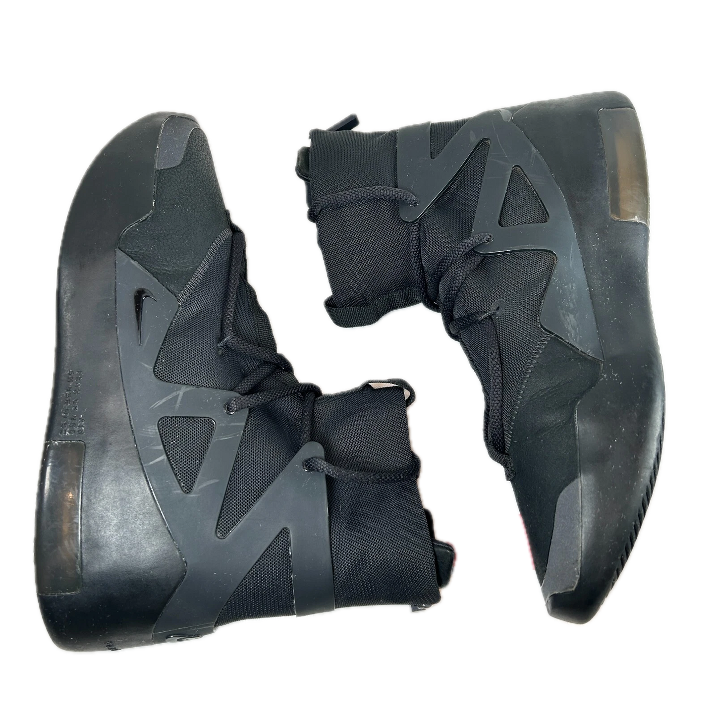 AR4237 005 Nike Air Fear of God 1 Triple Black [USED] - 9.5 M (Used)