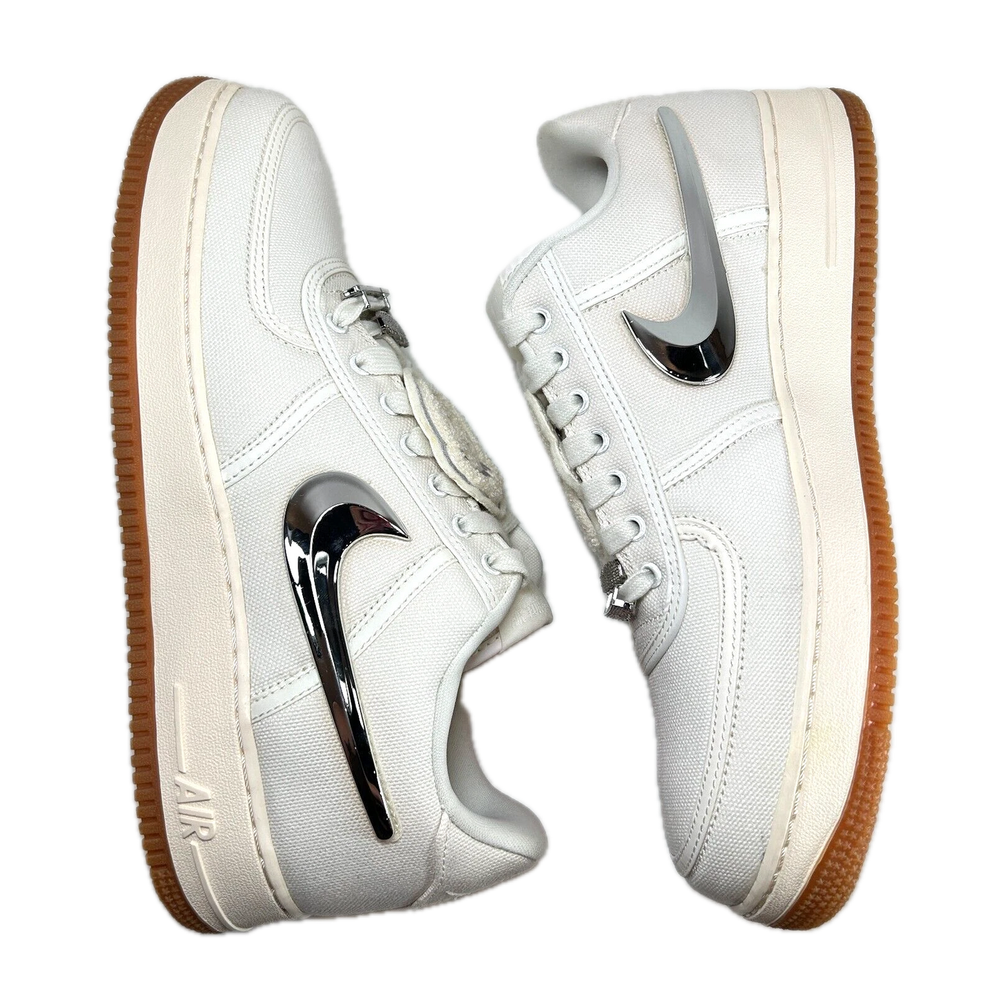 AQ4211 101 Nike Air Force 1 Low Travis Scott Sail - 11.5 M (Discoloration Around Swooshes)