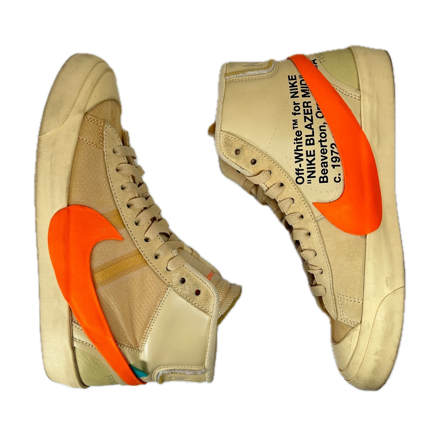 AA3832 700 Nike Blazer Off-White Orange [USED] - 7.5 M (Used)