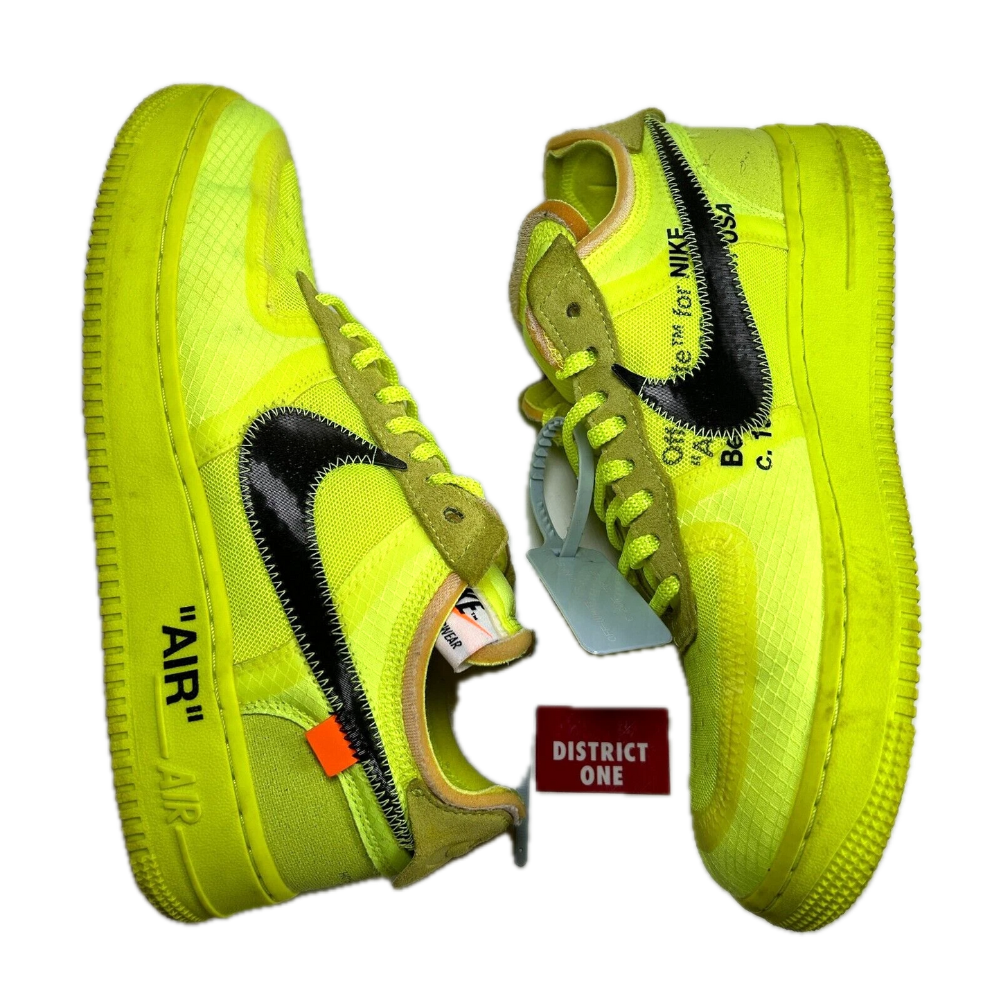 AO4606 700 Nike Air Force 1 Low Off-White Volt [USED] - 8 M (Used)