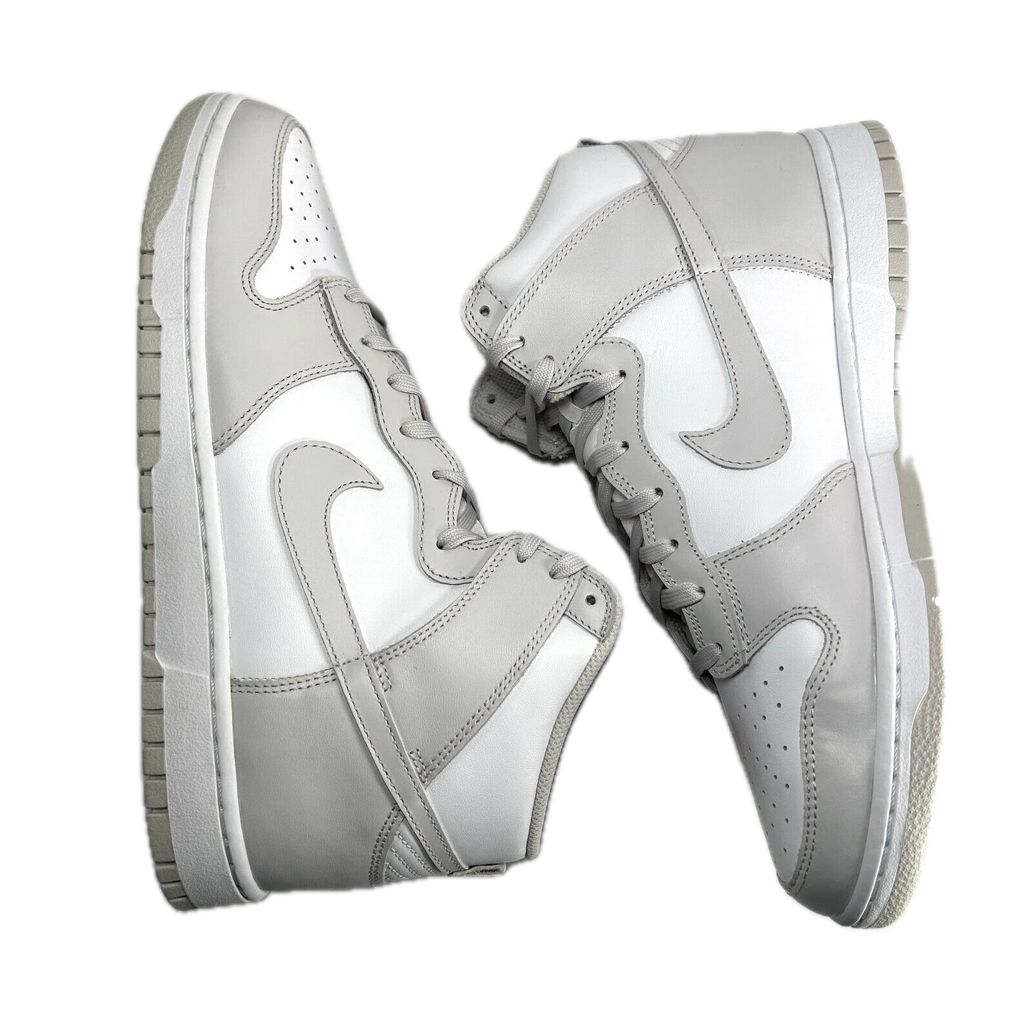 DD1399 100 Nike Dunk High Retro White Vast Grey (2021) [CONDITIONAL] - 12 M (Mark on Tongue) (Damaged Box)