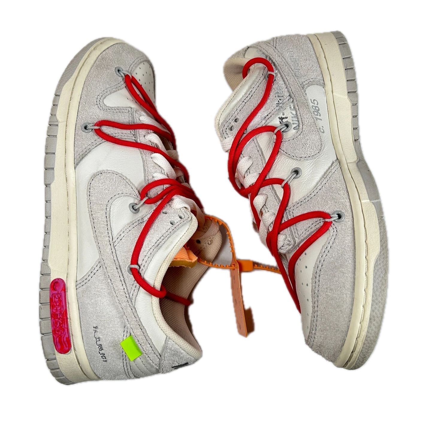 DJ0950 103 Nike Dunk Low Off-White Lot 40 [USED] - 8 M (Used)