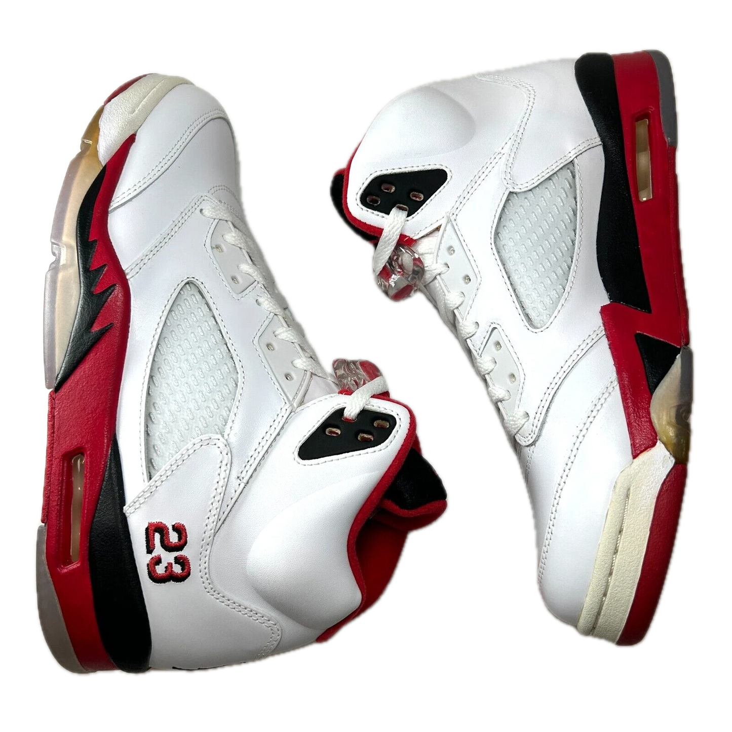 136027 120 Jordan 5 Retro Fire Red Black Tongue (2013) - 11.5 M (Soles & Midsoles Yellowing)