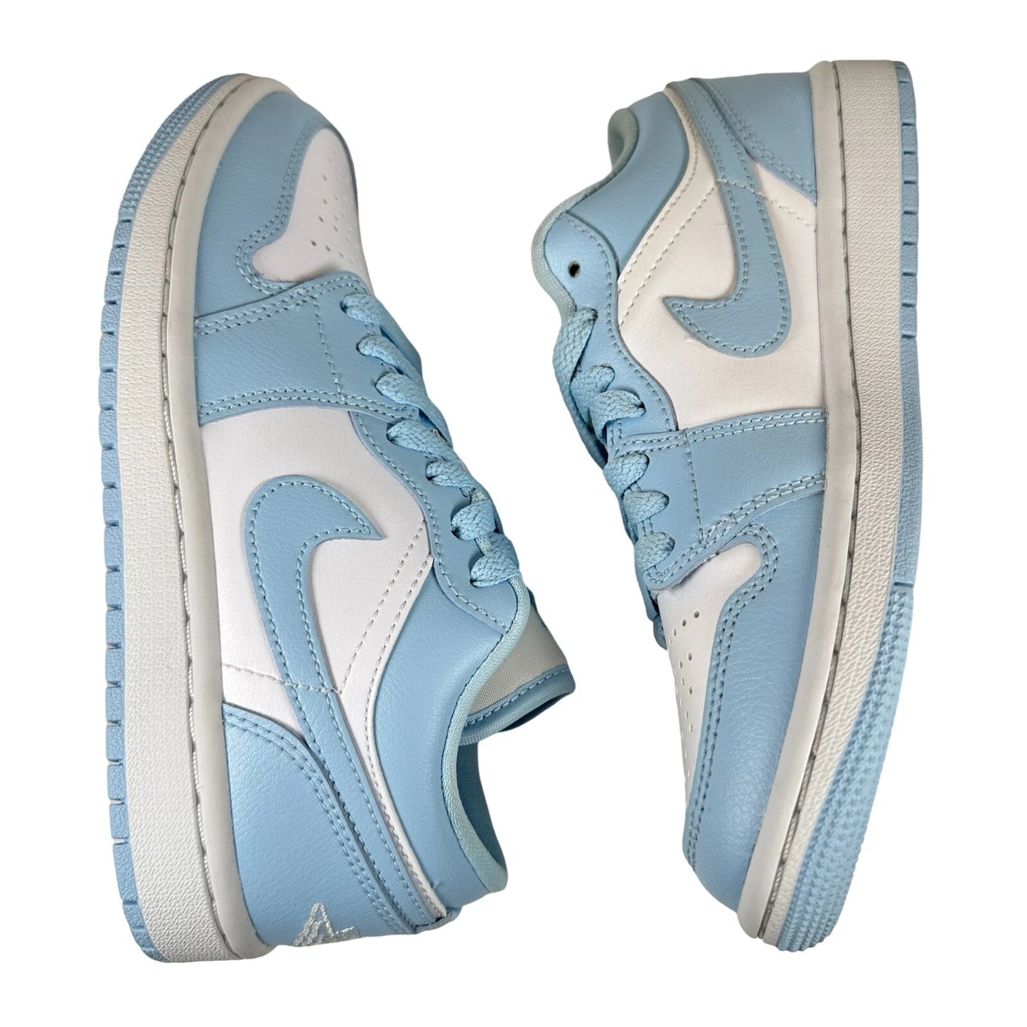 DC0774 141 Jordan 1 Low White Ice Blue (Women's) [CONDITIONAL] - 5 W (Right Shoe Yellowing)