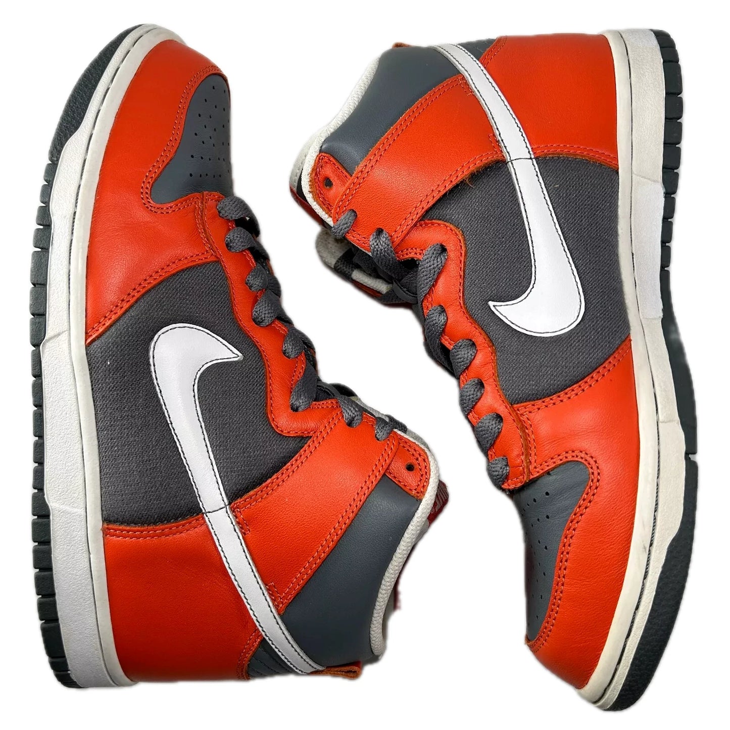 309432 812 Nike Dunk High College Orange Flint Grey White [USED] - 8.5 M (Used)